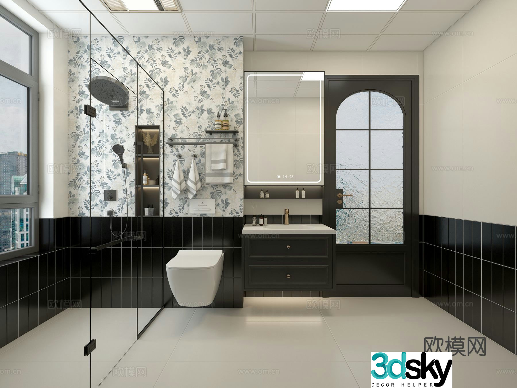 French bathroom bathroom 3d model