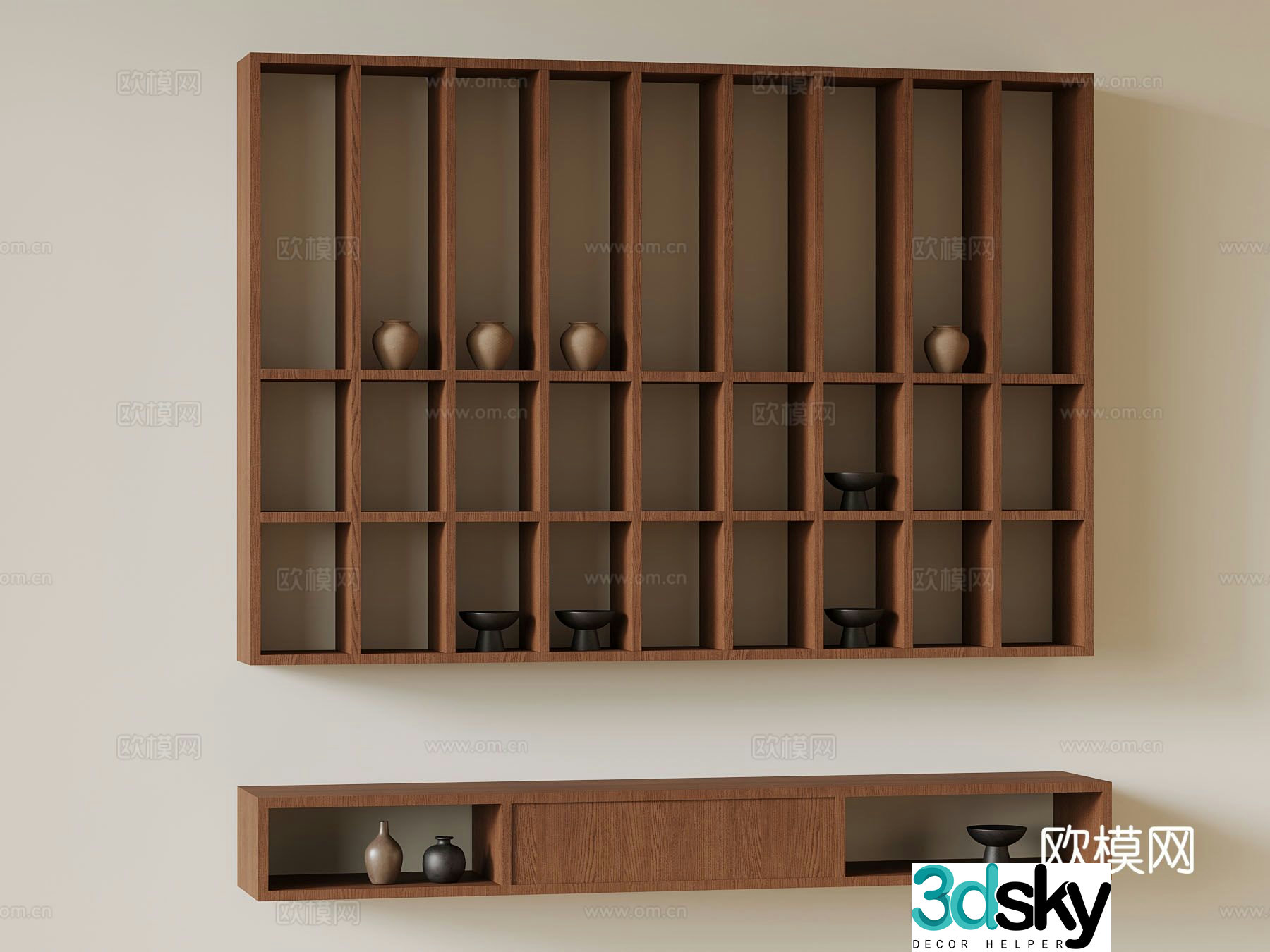Medieval style tea cabinet tea rack 3d model