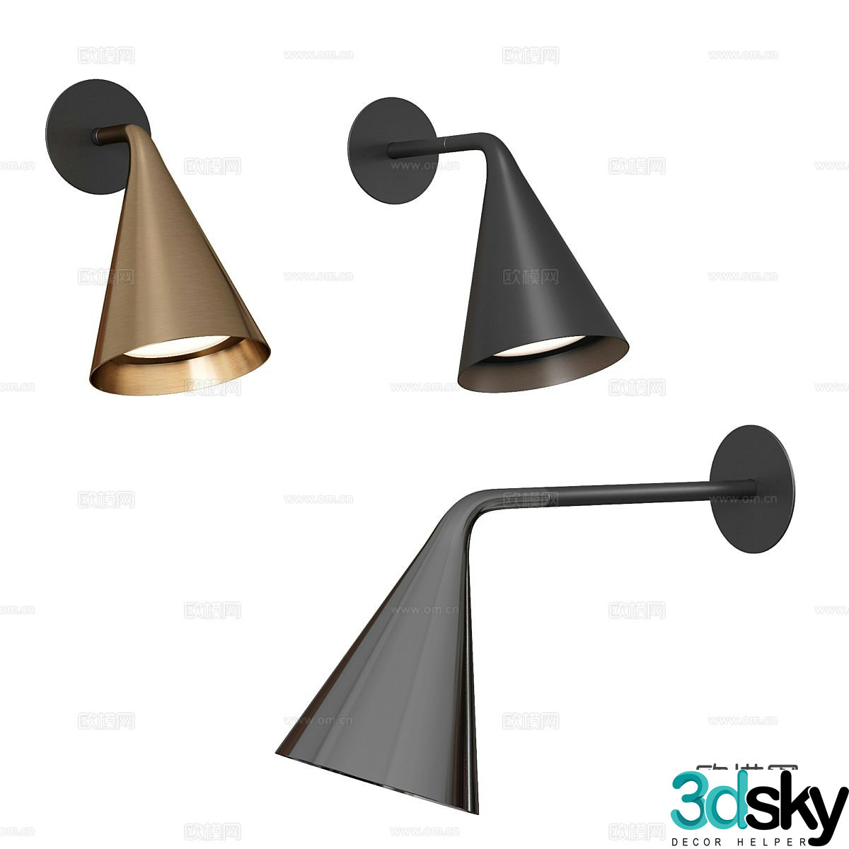 Minimalist wall lamp bedside wall lamp 3d model