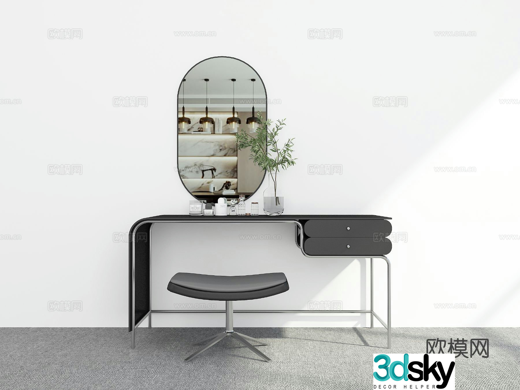 Modern dressing table dressing table 3d model