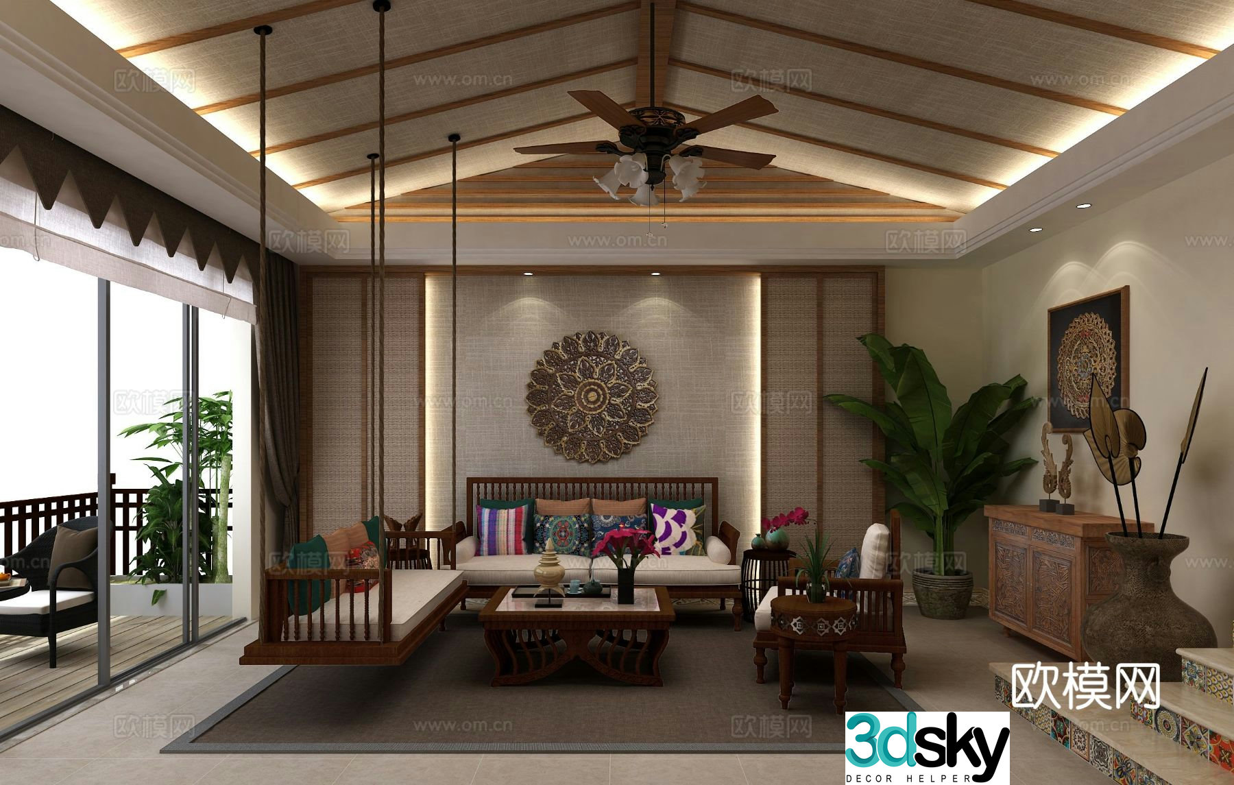Southeast Asian restaurant 3D model
