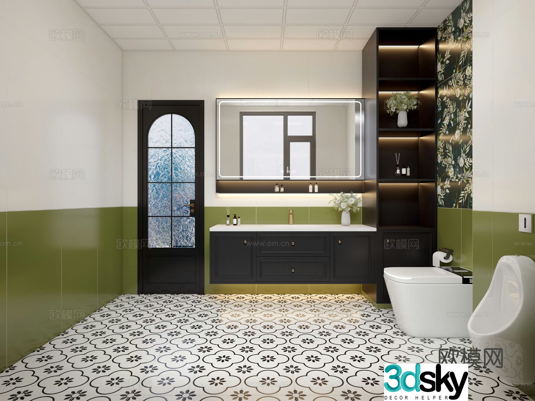 French bathroom bathroom 3d model