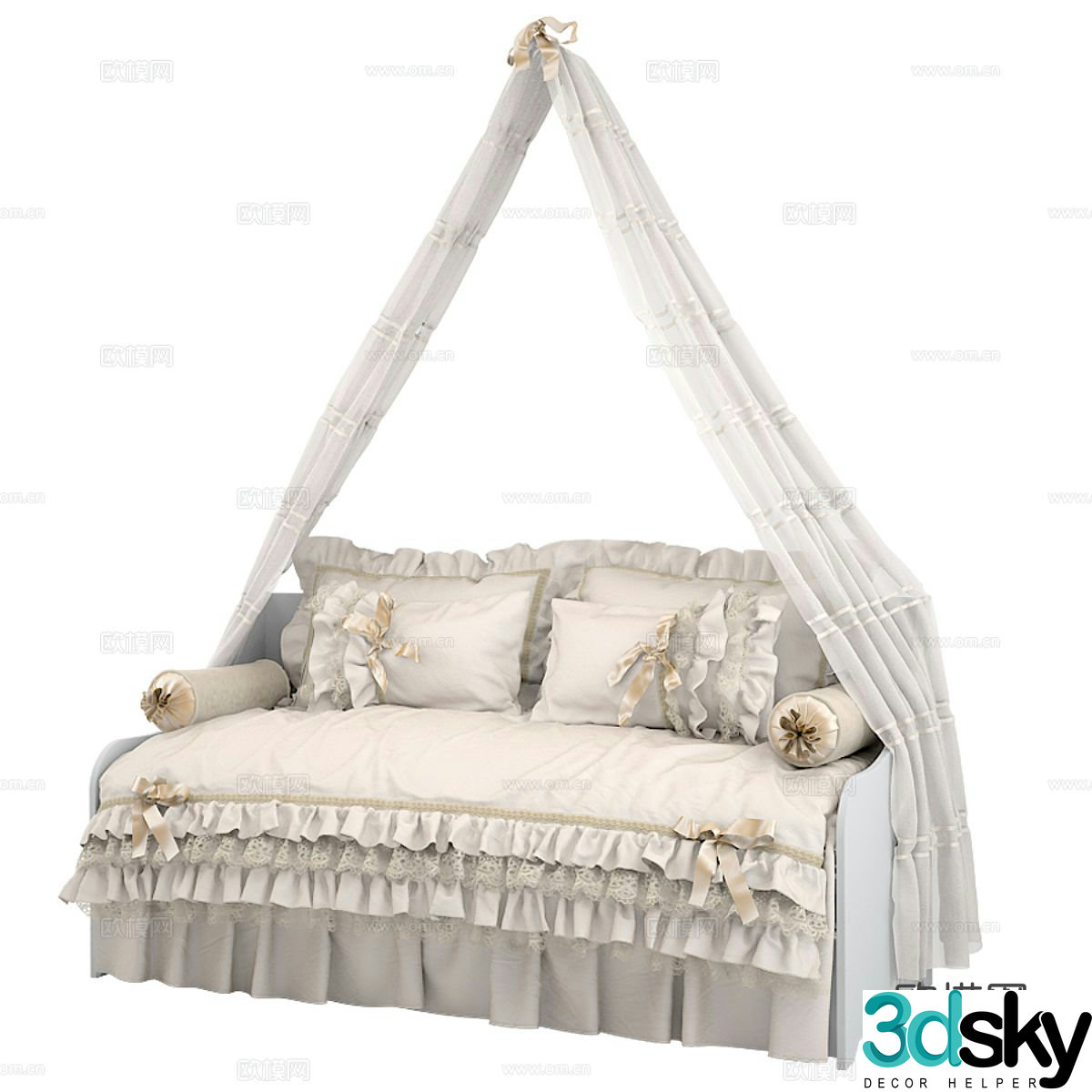 European sofa bed 3d model