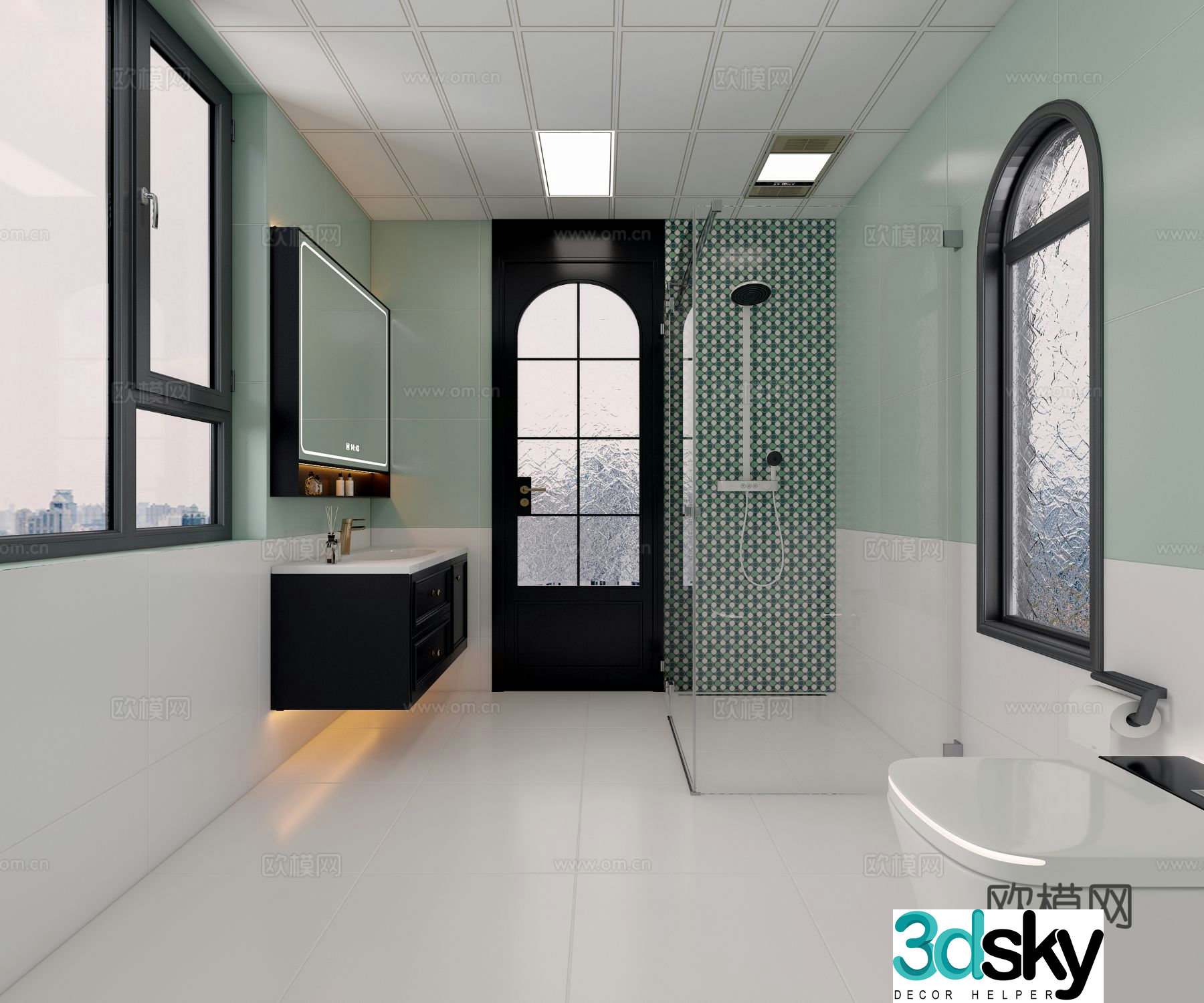French bathroom bathroom 3d model