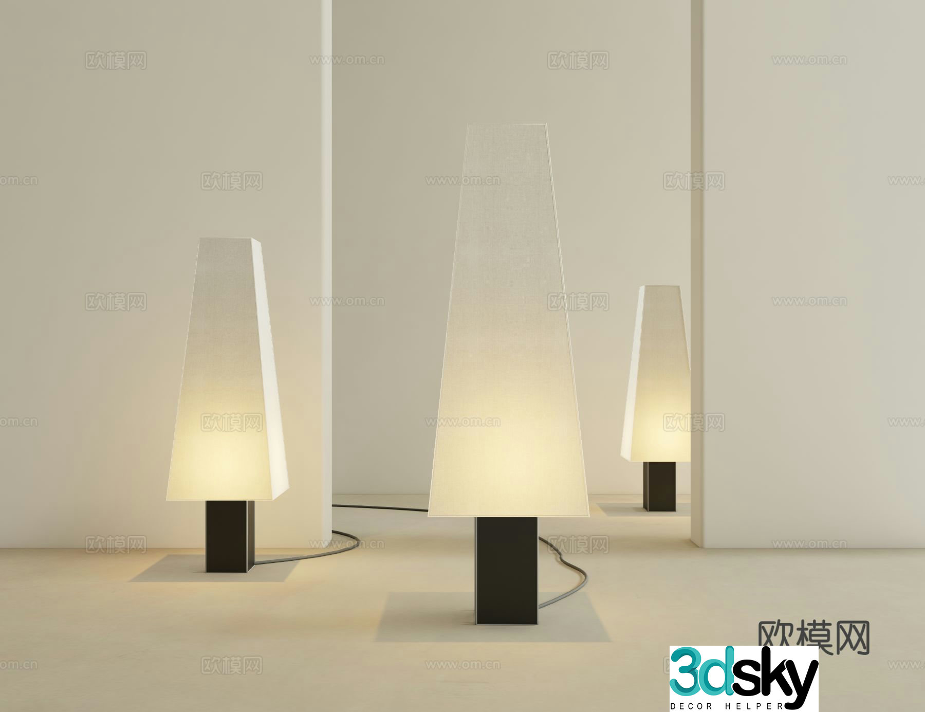 Creative floor lamp 3d model