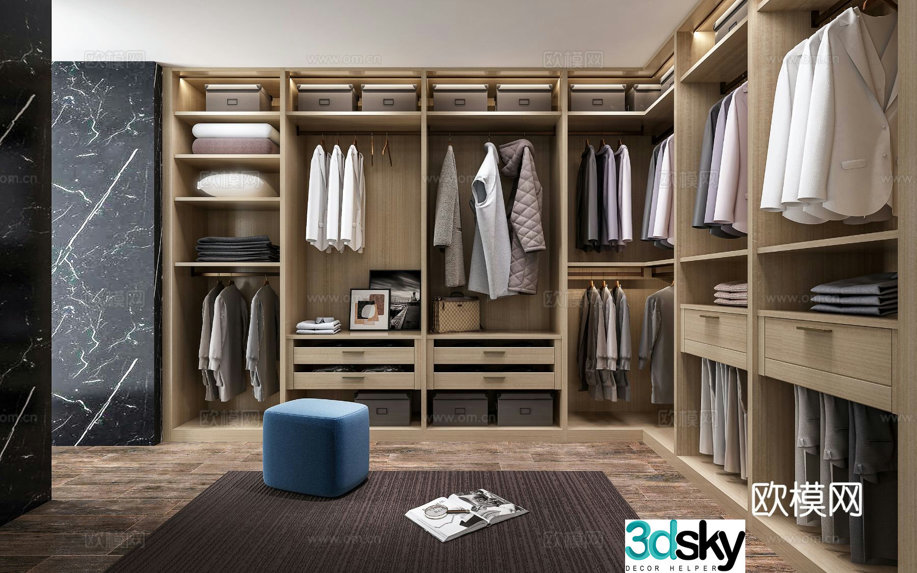 Modern cloakroom 3d model