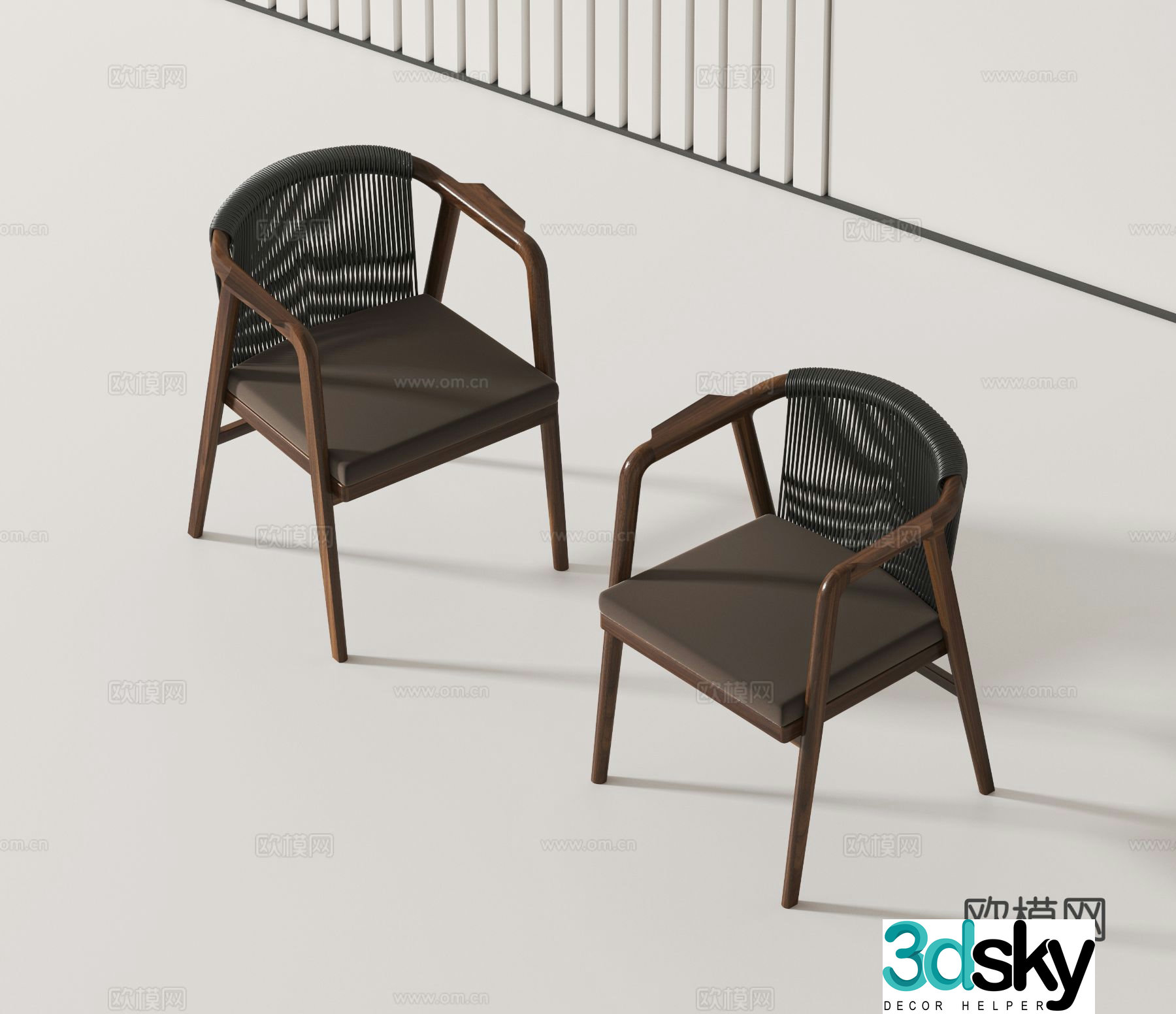 Italian chair dining chair 3d model
