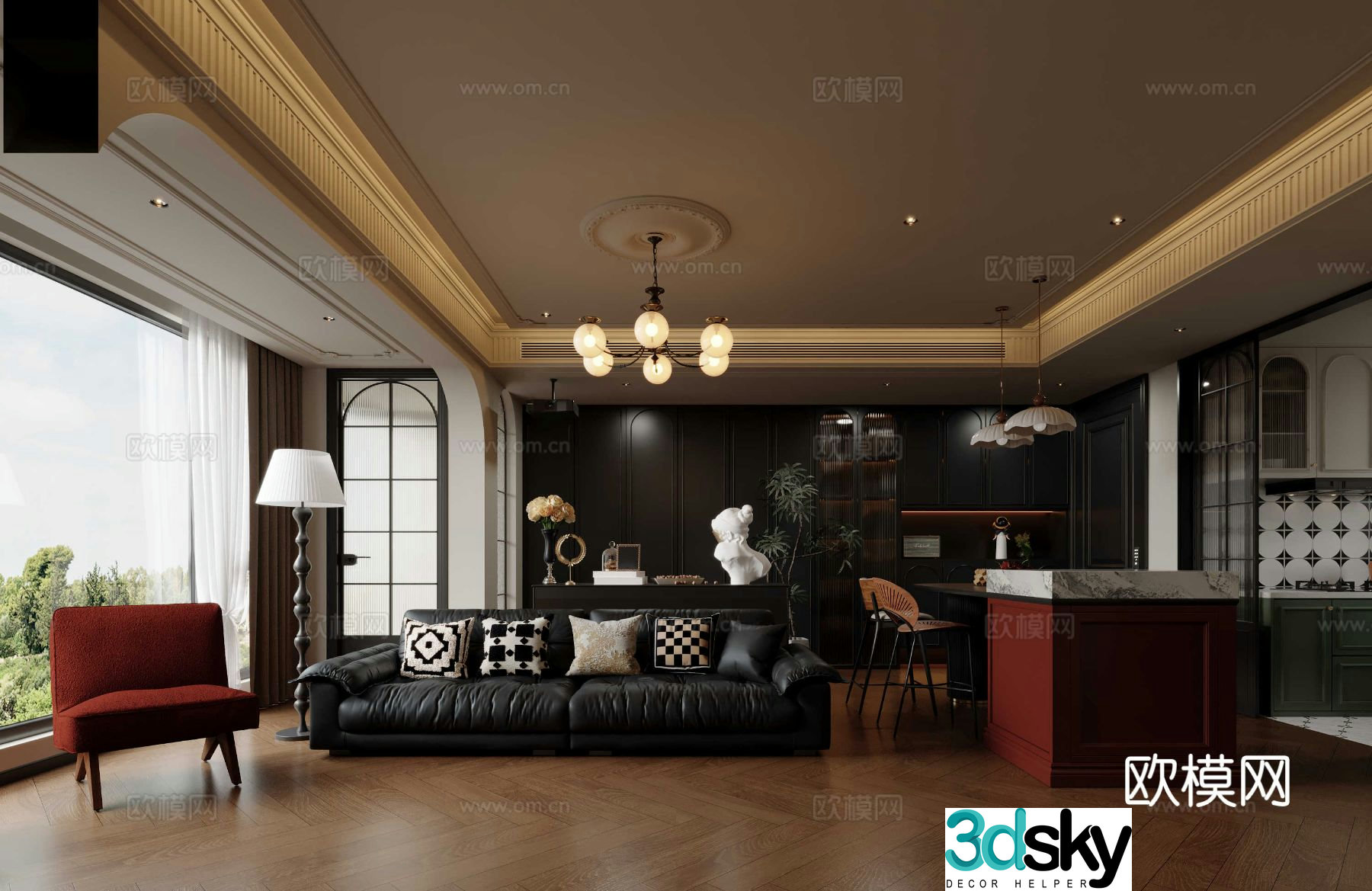 French restaurant 3d model