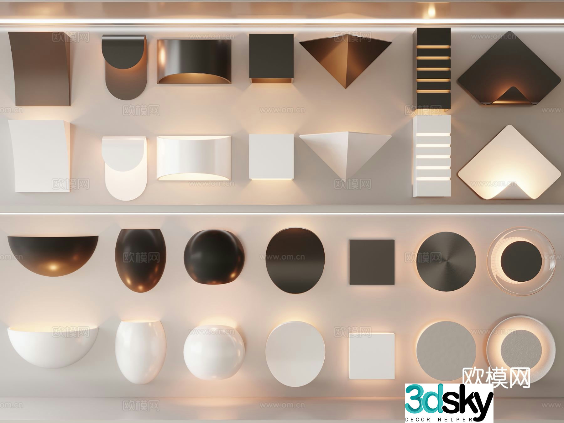 Creative wall lamp artistic wall lamp 3d model