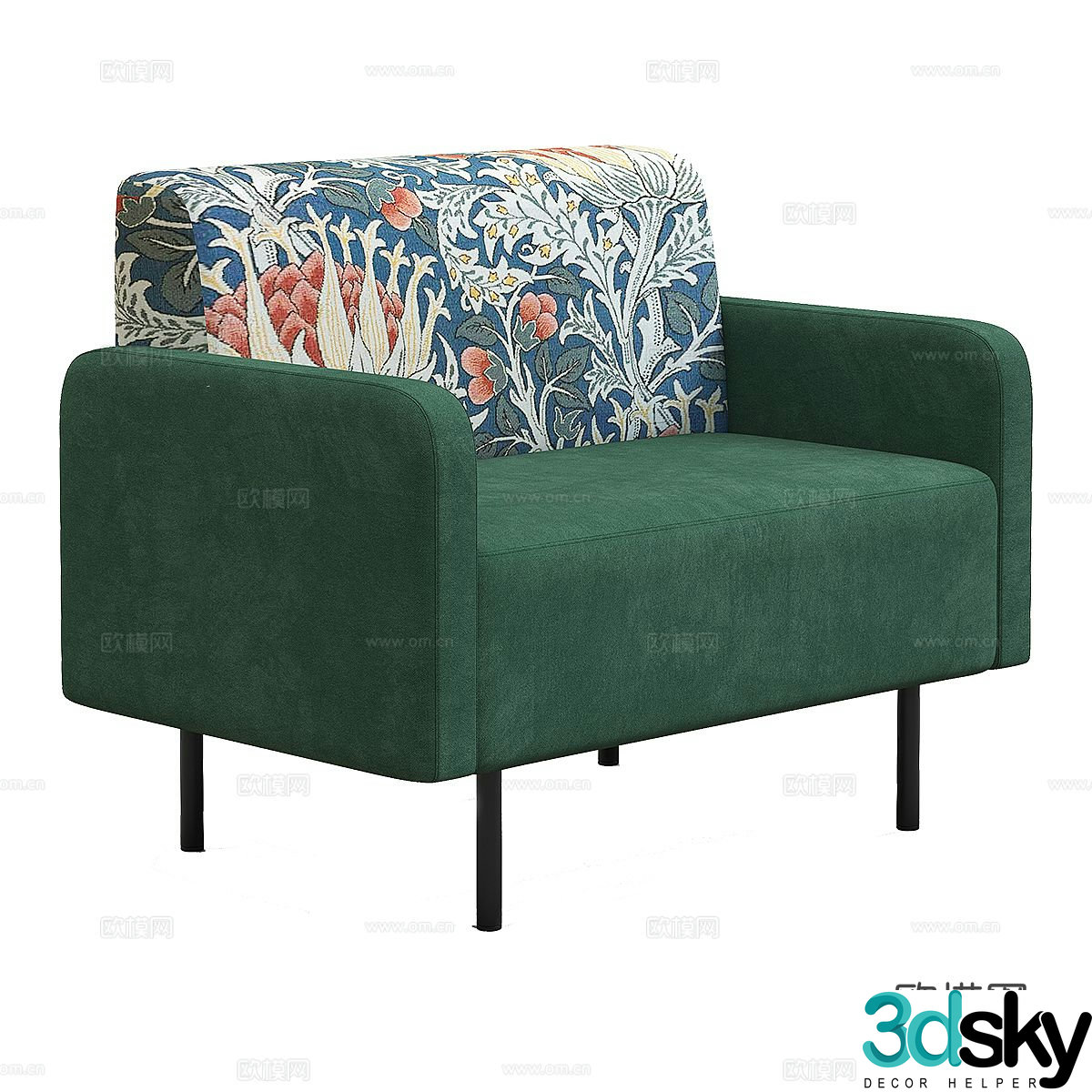 Modern single sofa 3d model