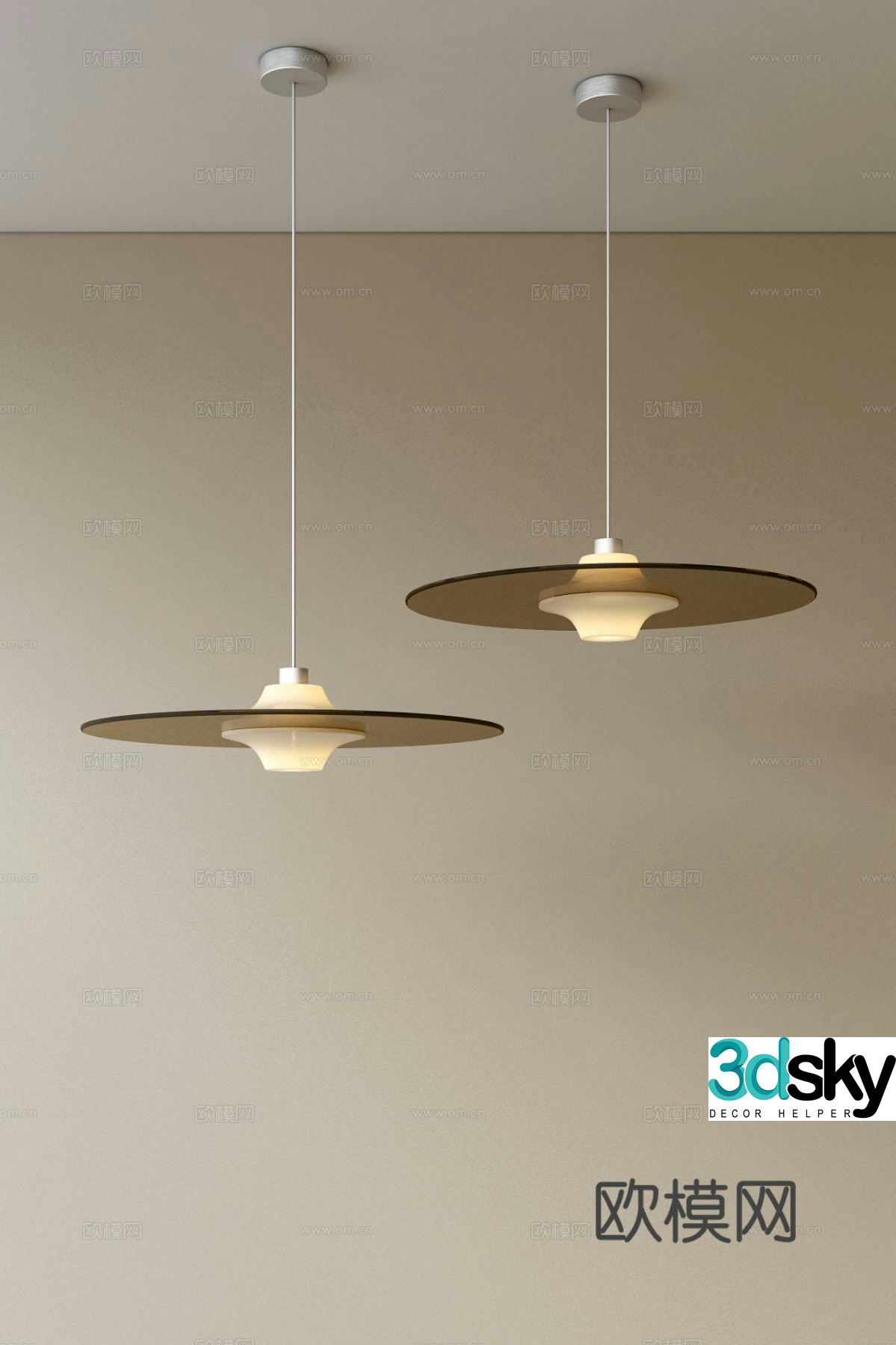 Light luxury chandelier acrylic chandelier restaurant chandelier 3D model