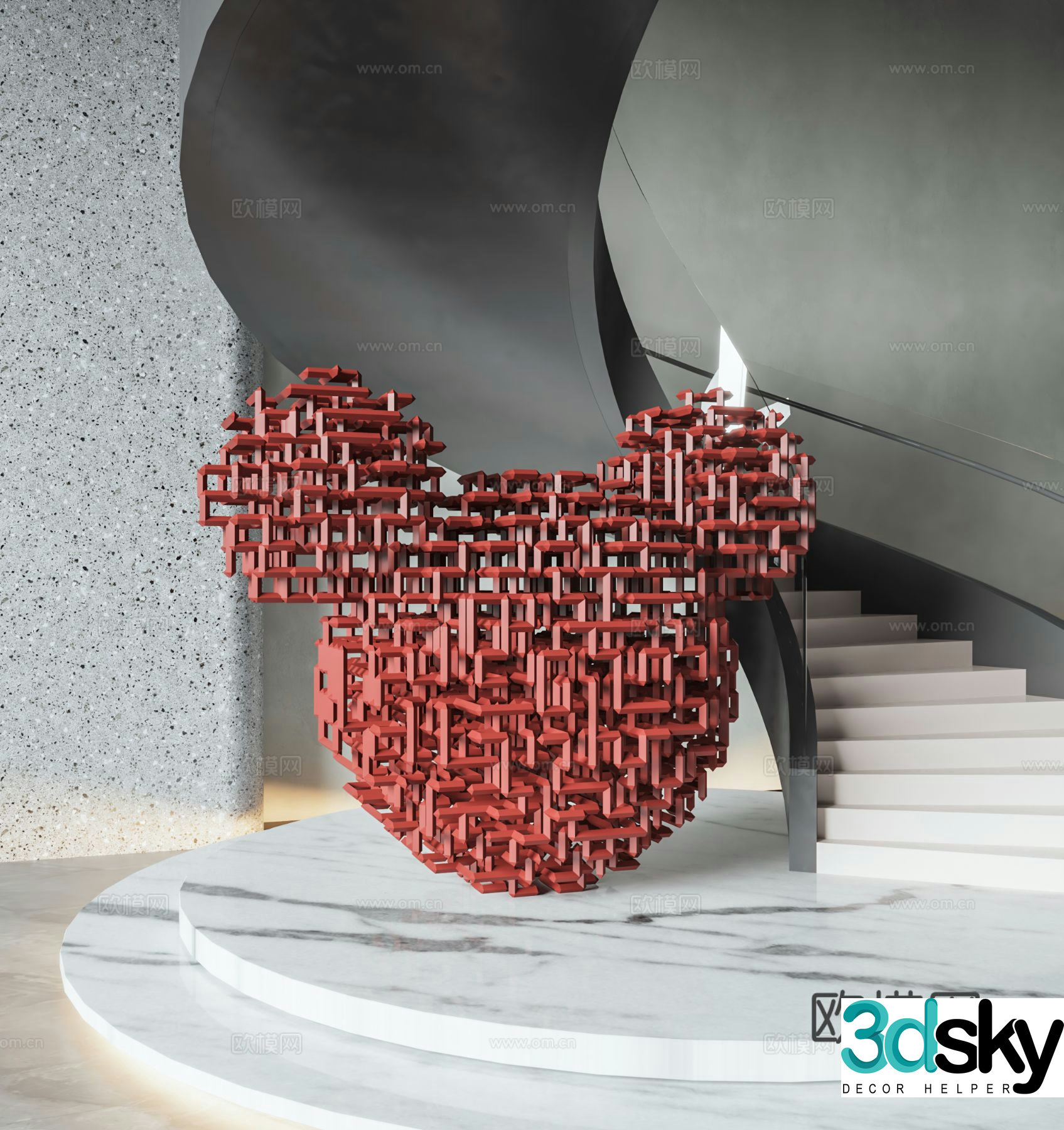 Mickey trendy toys sculpture cartoon ornaments 3d model