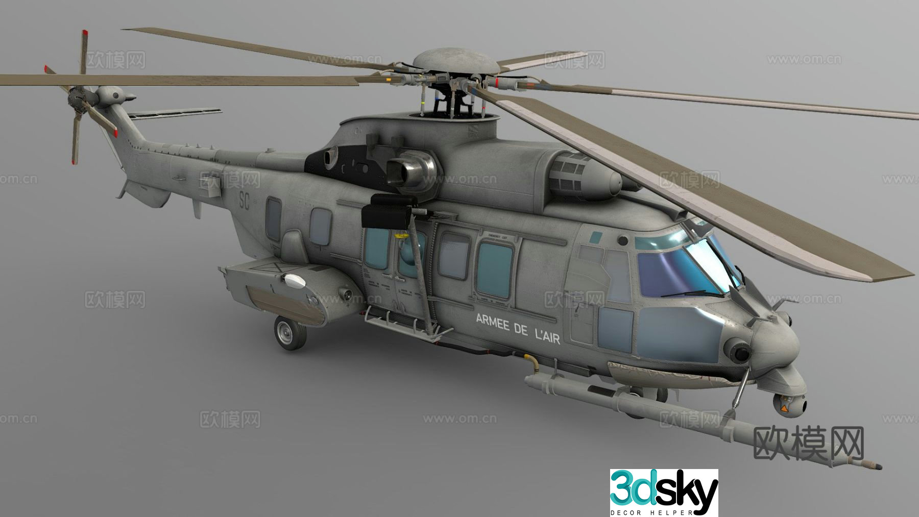 helicopter 3d model