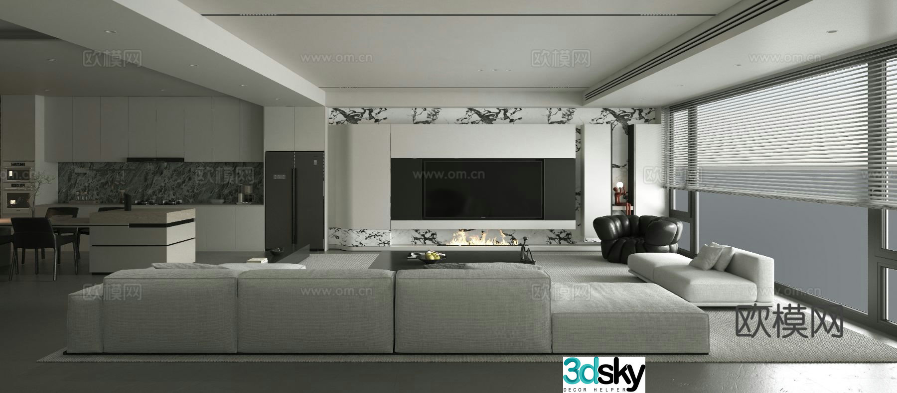 3D model of high-end Huike restaurant