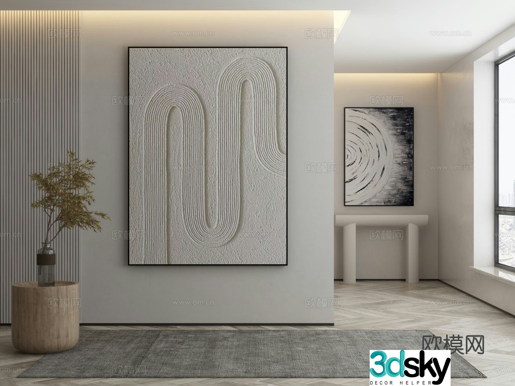 Decorative painting texture painting hanging painting 3d model