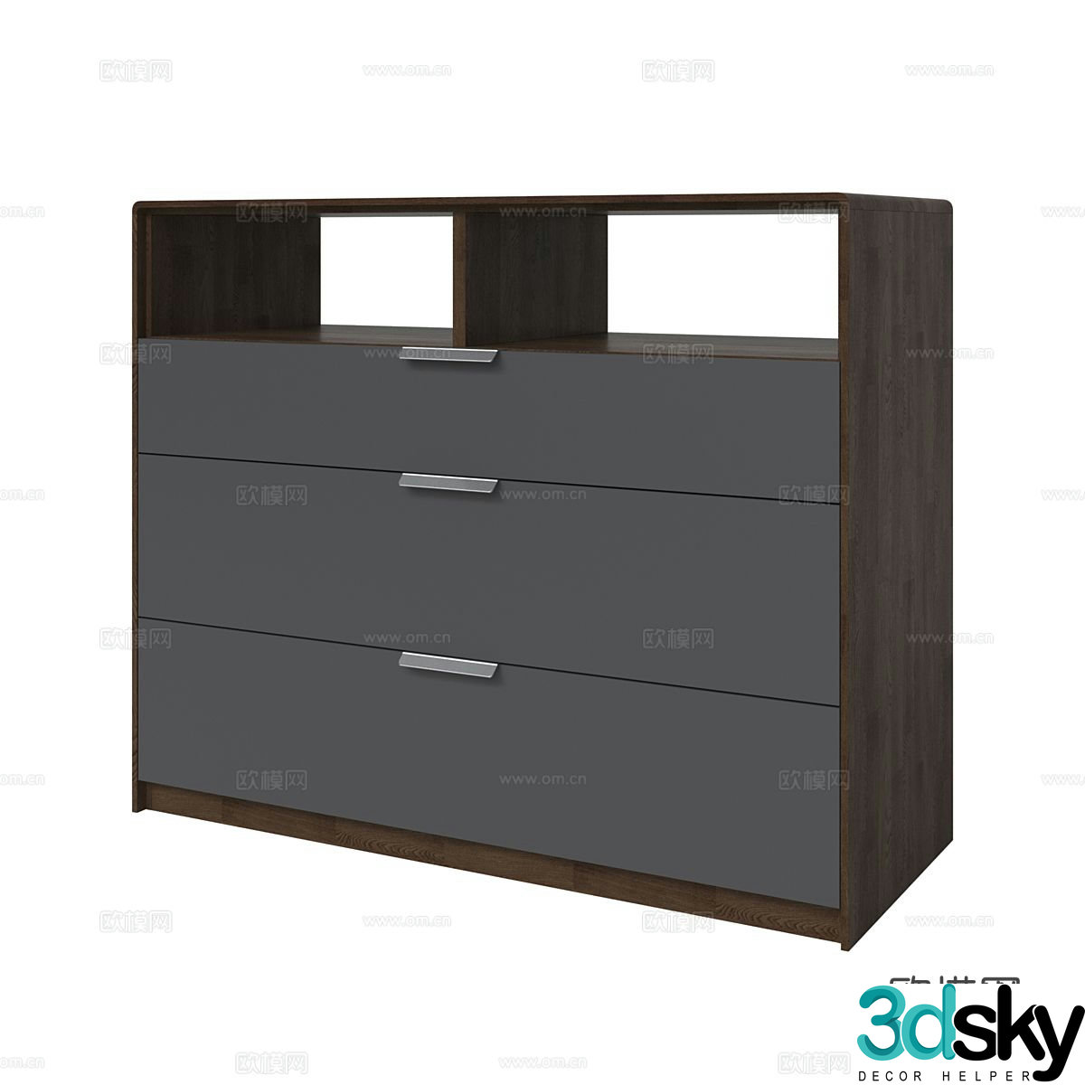 Modern chest of drawers side cabinet 3d model