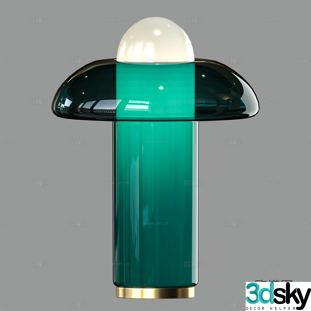 Light luxury desk lamp glass desk lamp 3d model