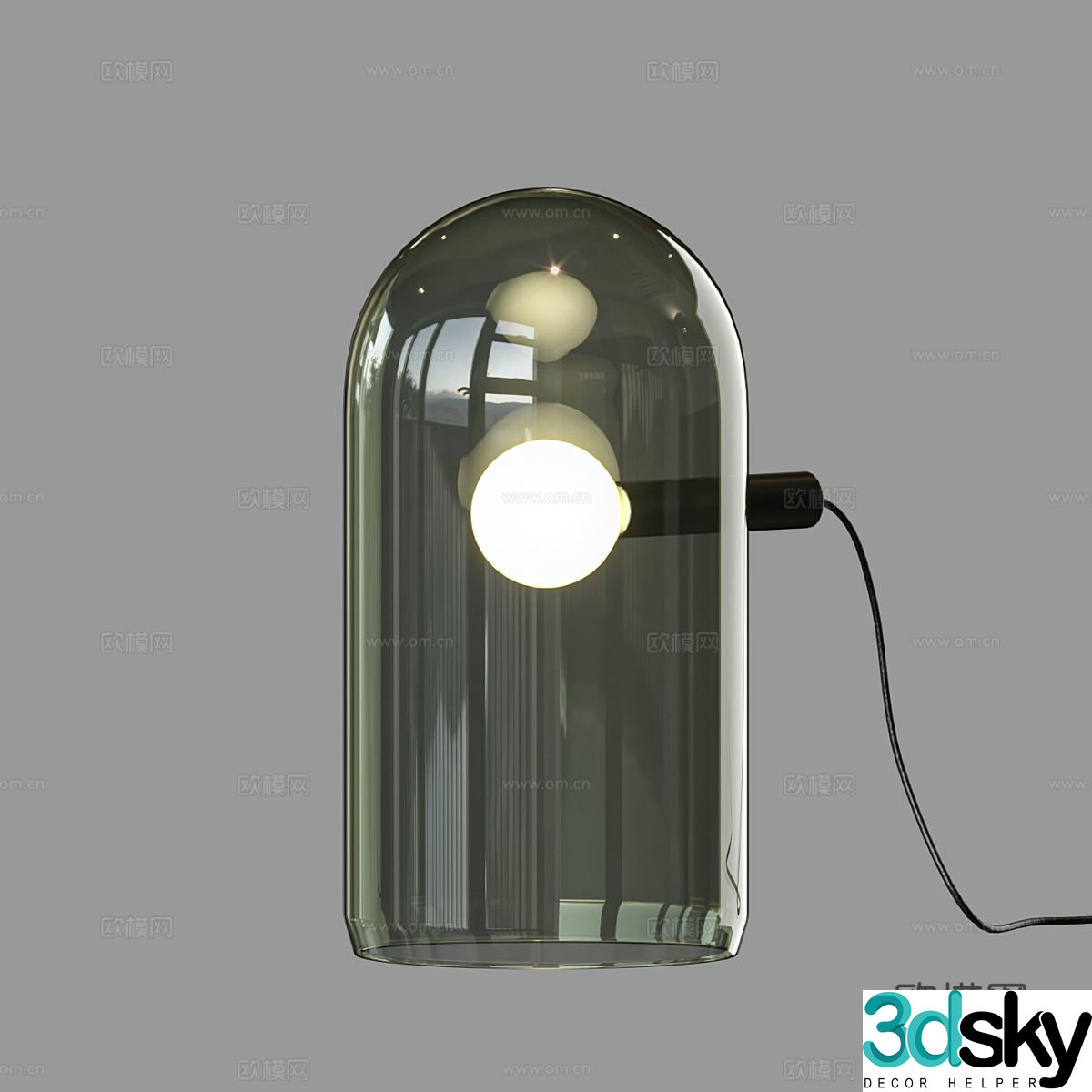 Modern glass wall light 3d model