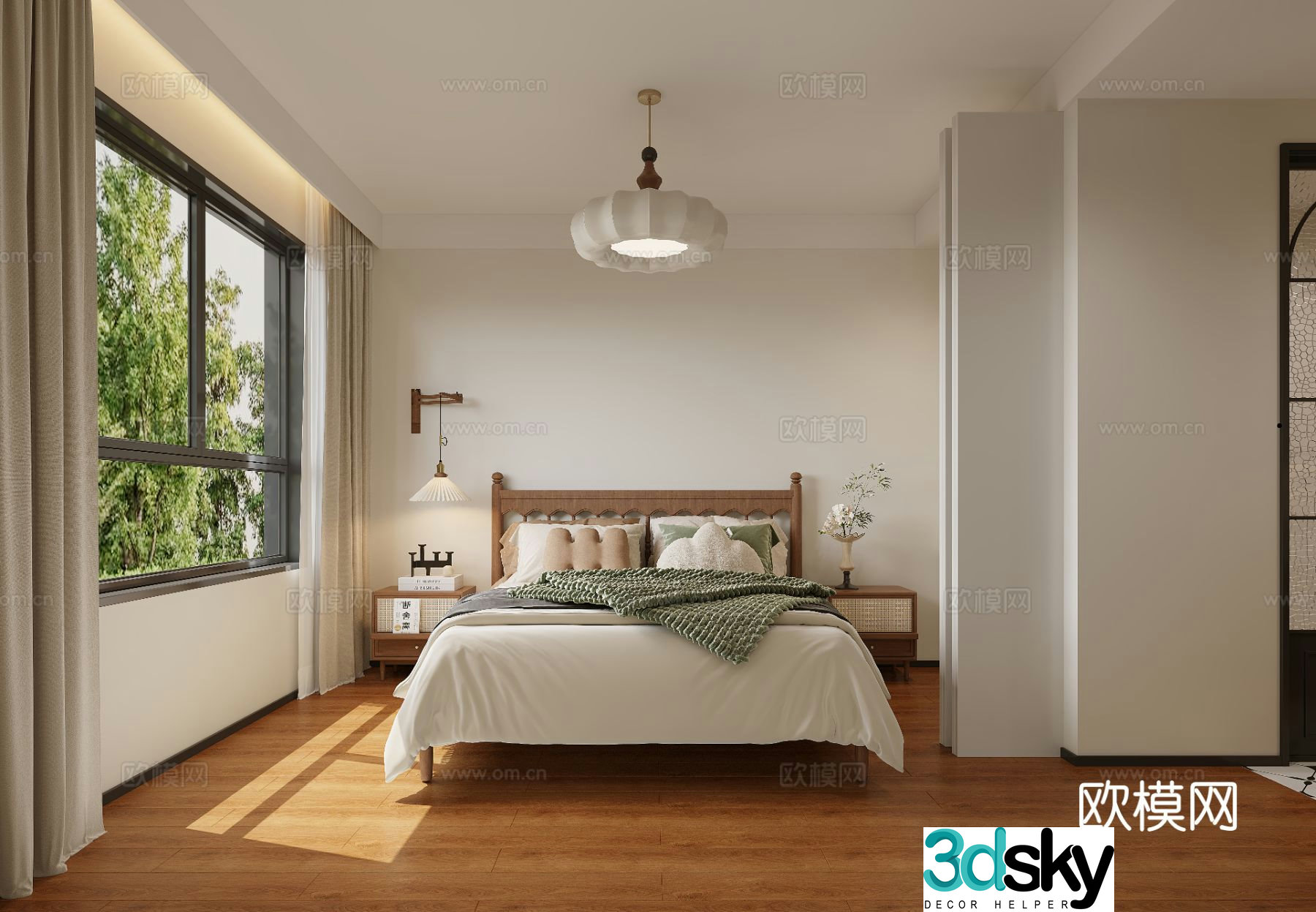 Medieval style bedroom master bedroom 3d model