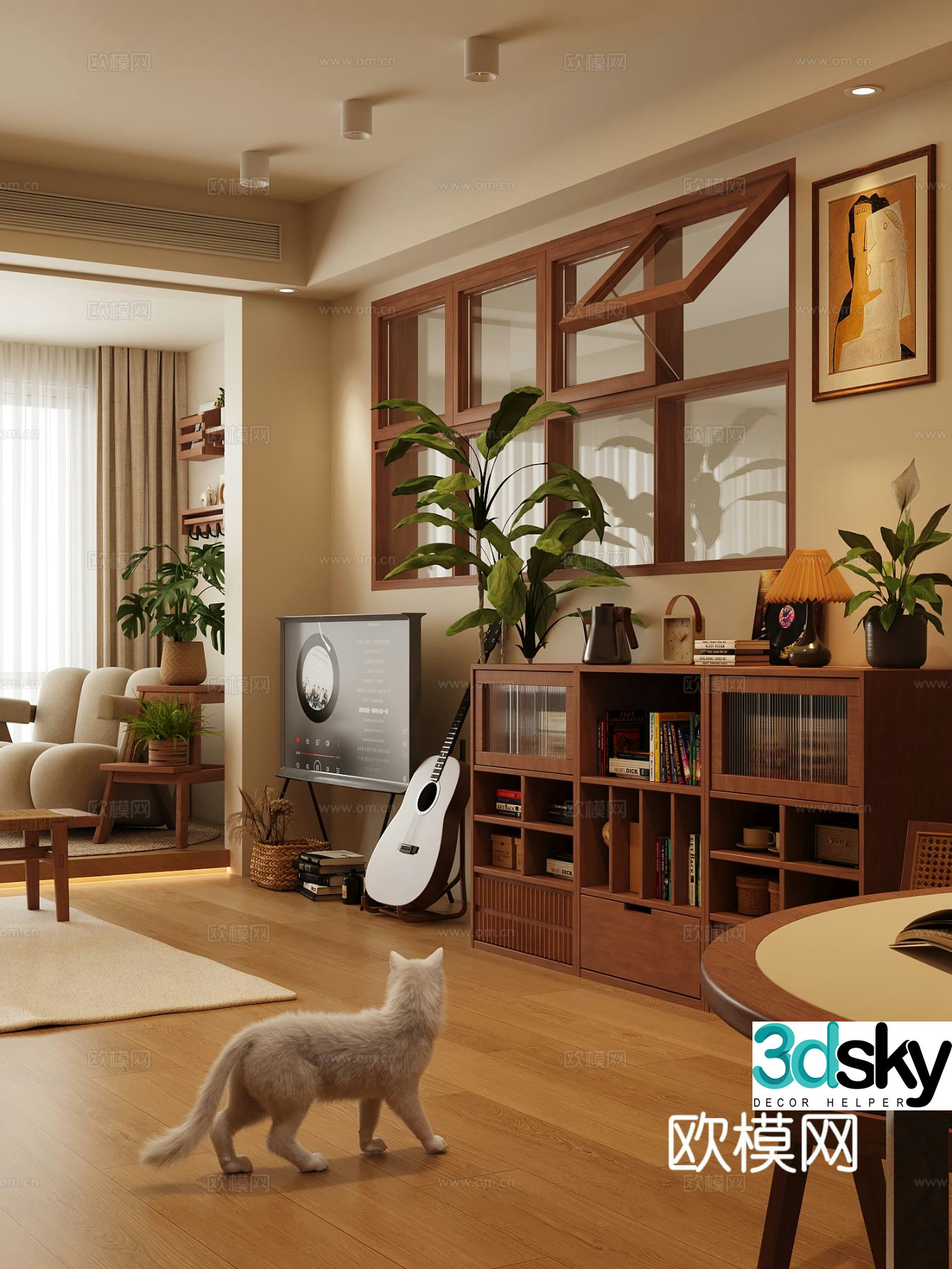 Medieval style living room 3D model