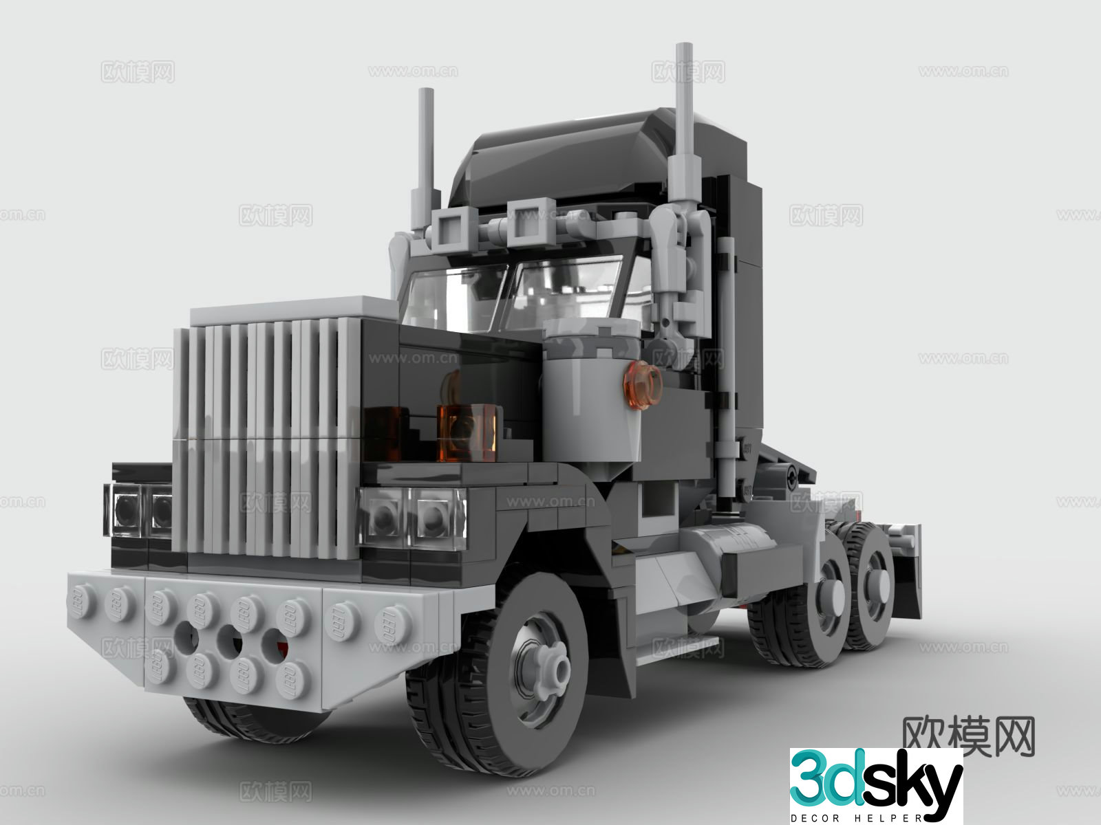 LEGO LEGO toys building blocks truck front 3d model