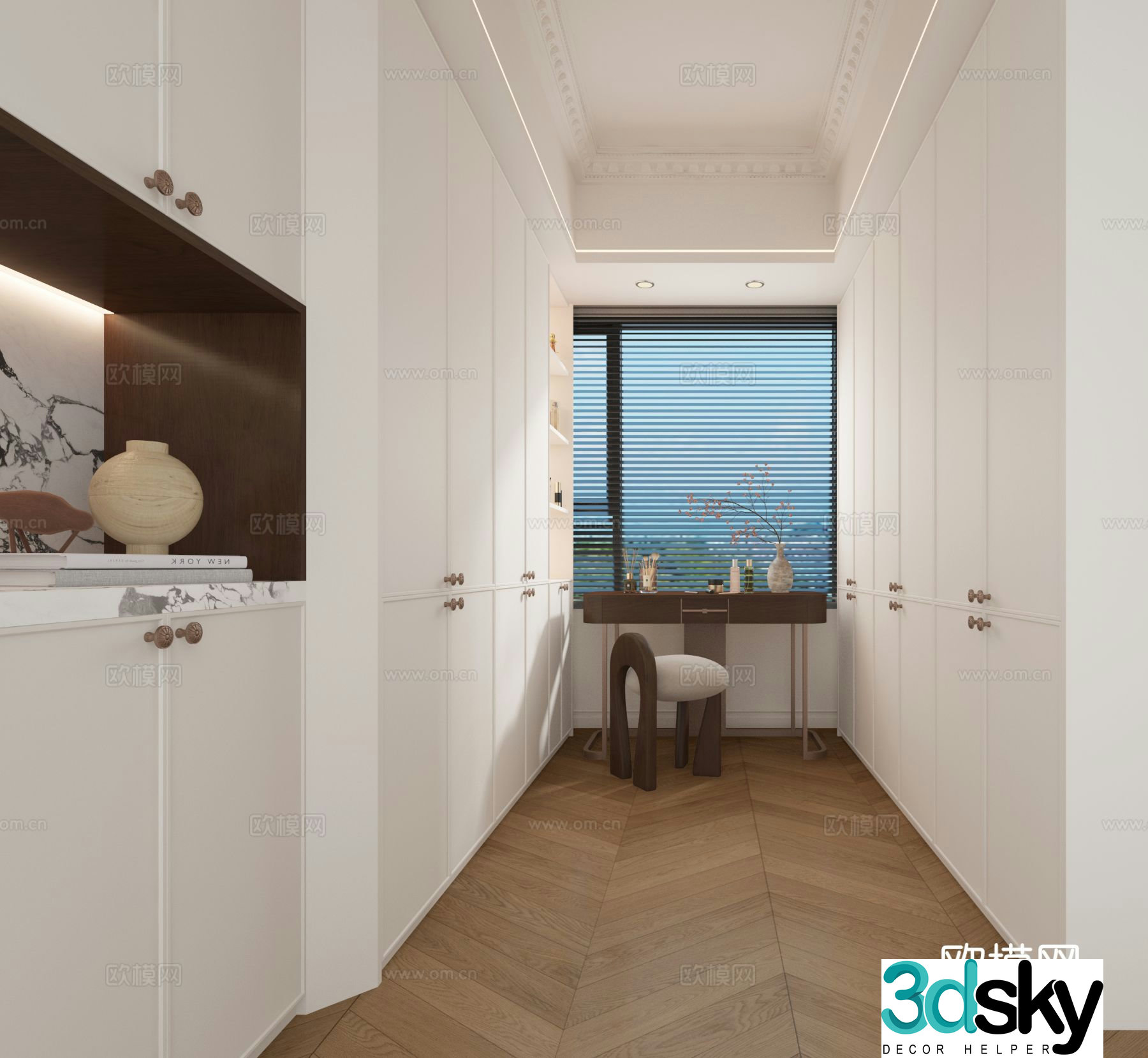 French cloakroom 3d model