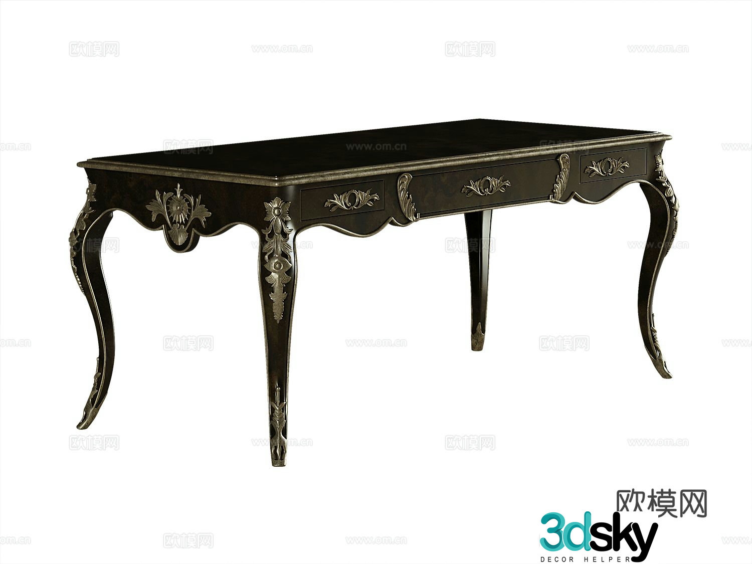 American dining table 3d model