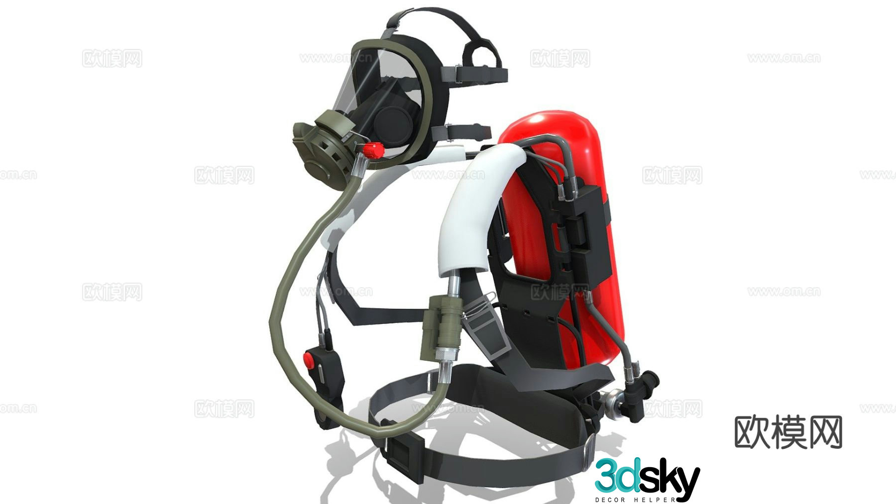 Respirator respiratory device 3d model