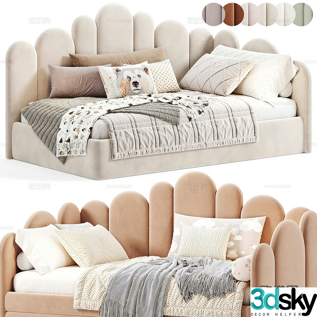 Children’s bed sofa bed 3d model