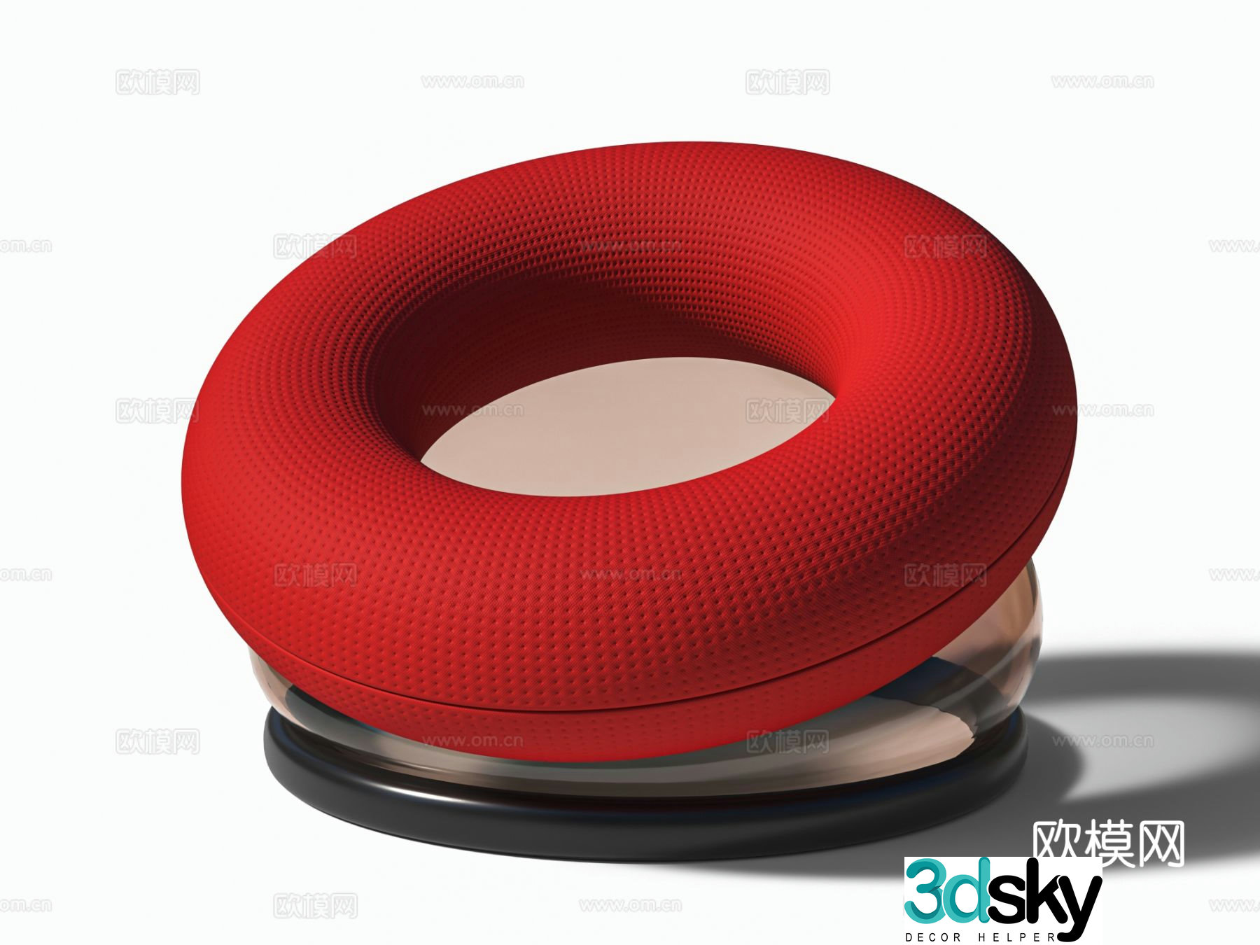 Modern single sofa ring sofa 3d model