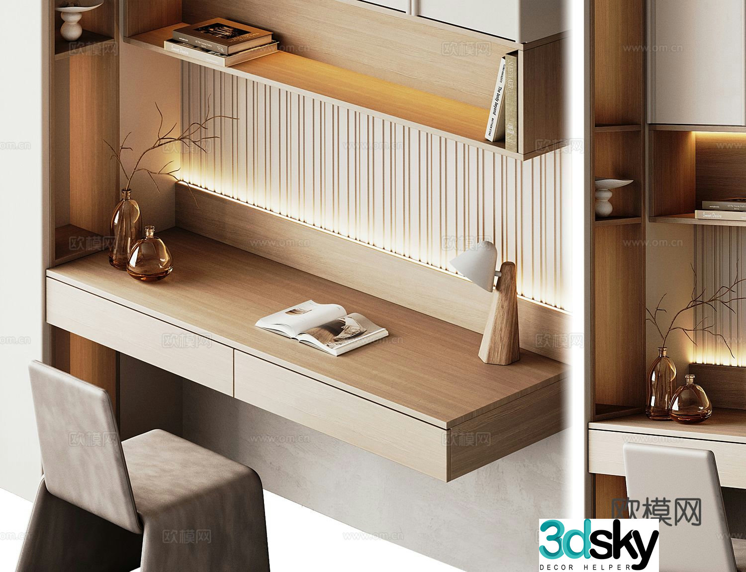 Modern desk 3d model