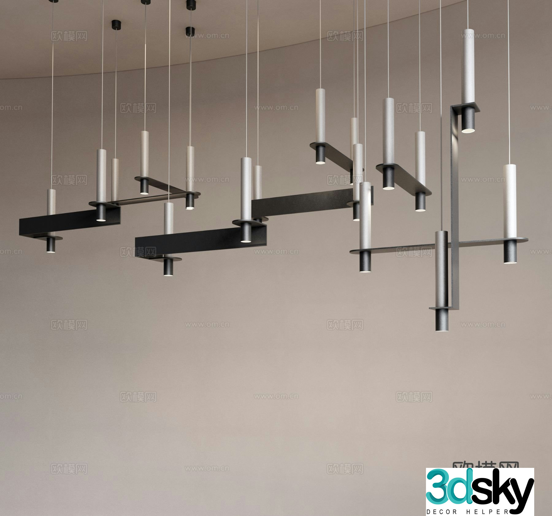 Creative chandelier art chandelier 3d model