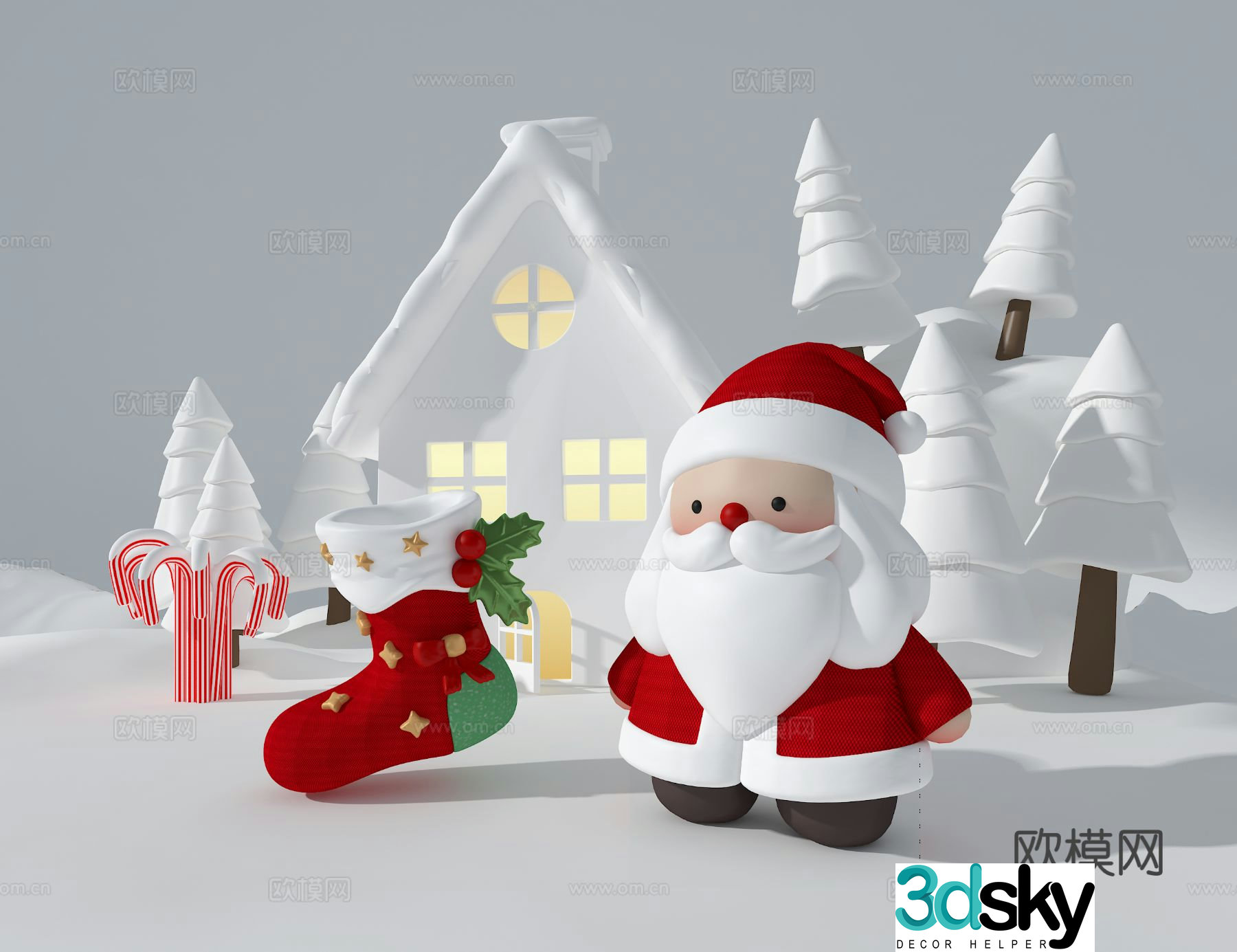 Christmas Display Holiday Display Commercial Equipment 3D Model