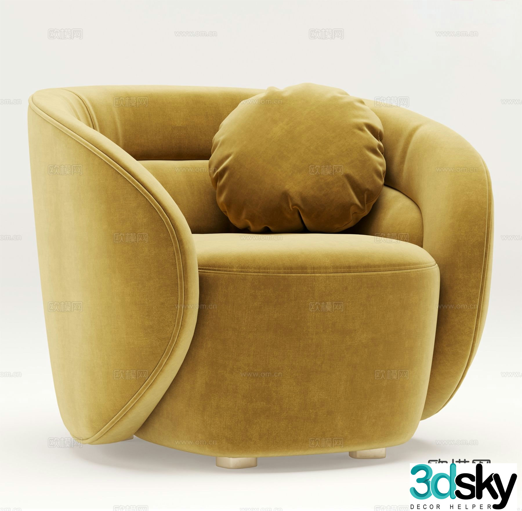 Single sofa leisure sofa 3d model