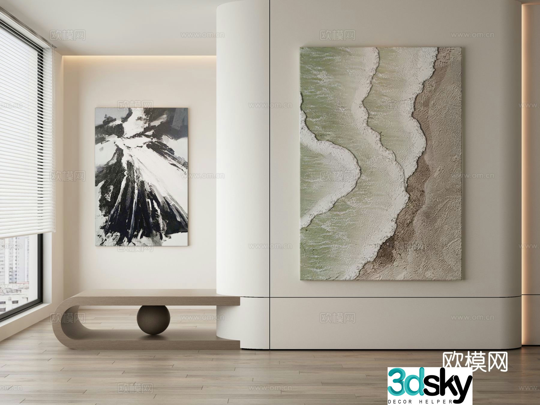 Decorative painting texture painting hanging painting 3d model
