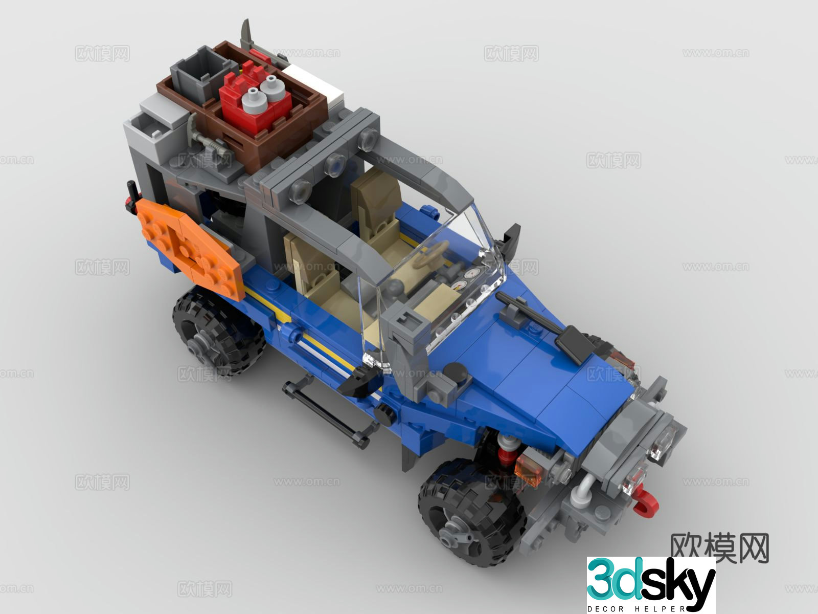 LEGO LEGO toys building blocks off-road vehicle camper 3d model