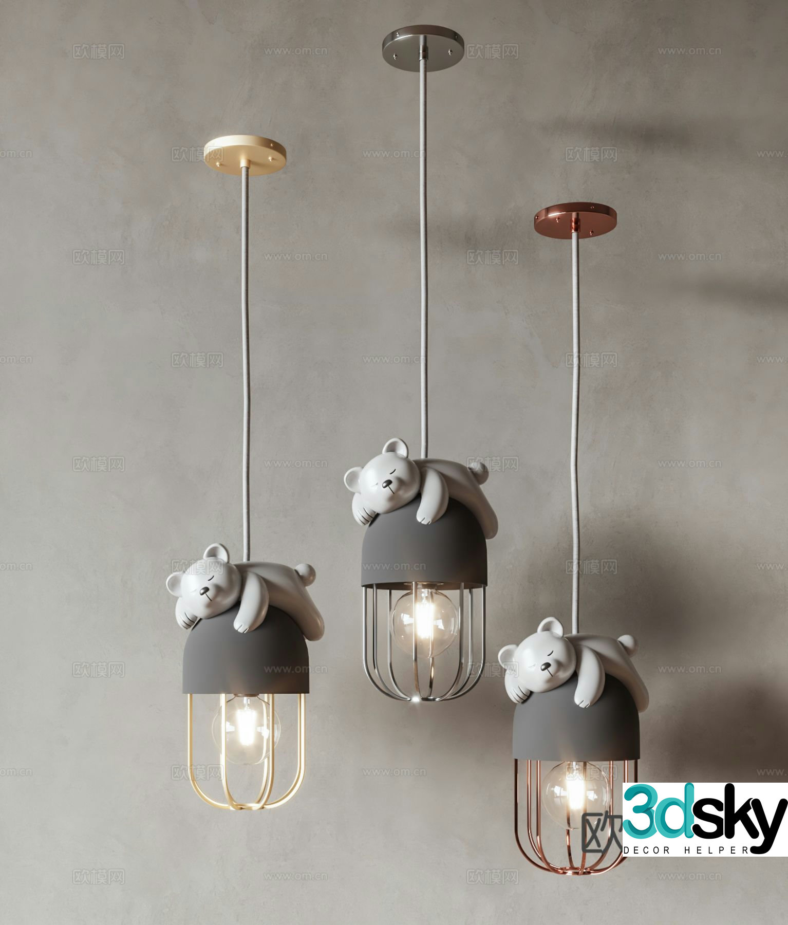 Children’s chandelier cartoon chandelier 3d model
