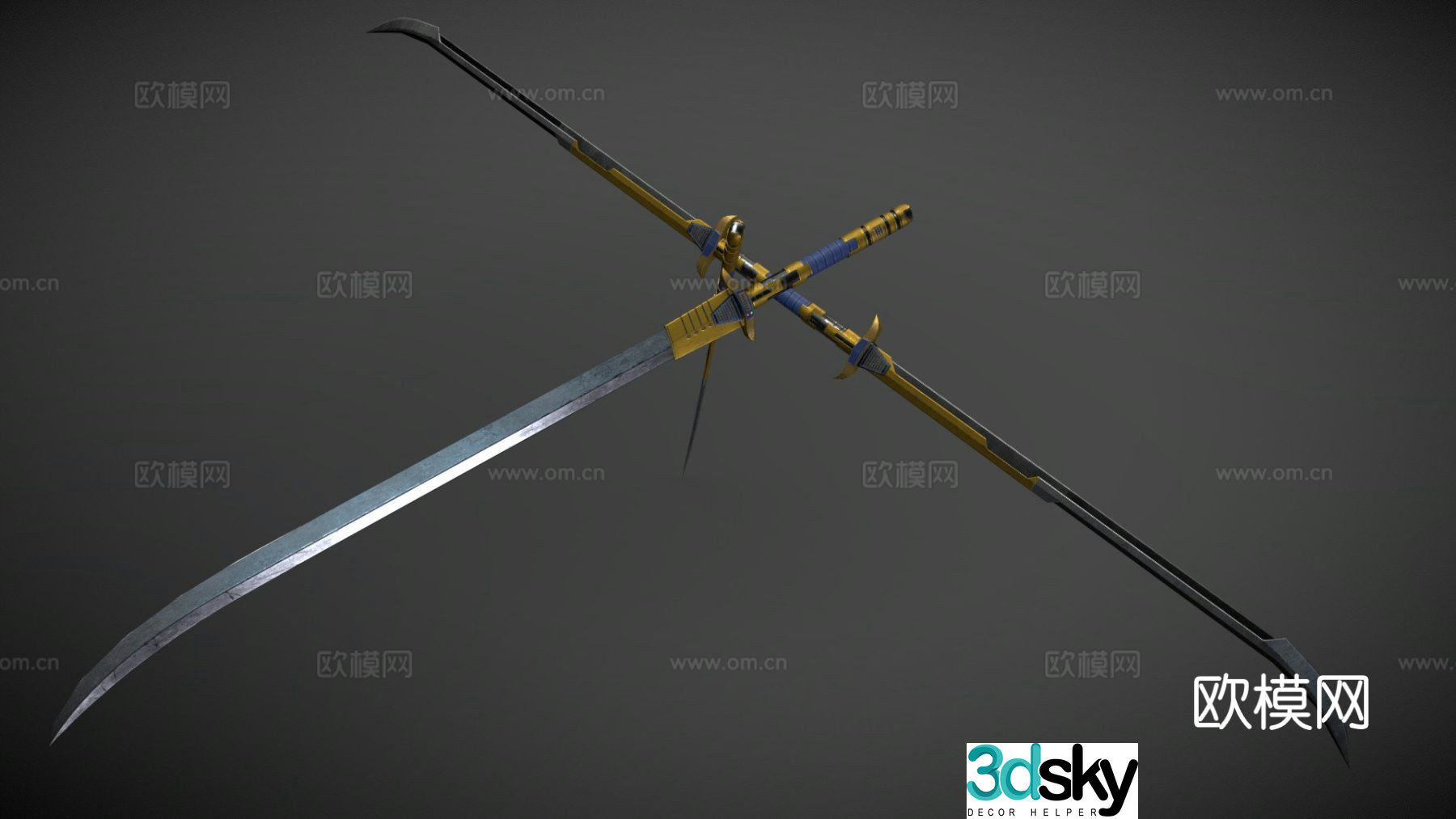 sword double edge 3d model