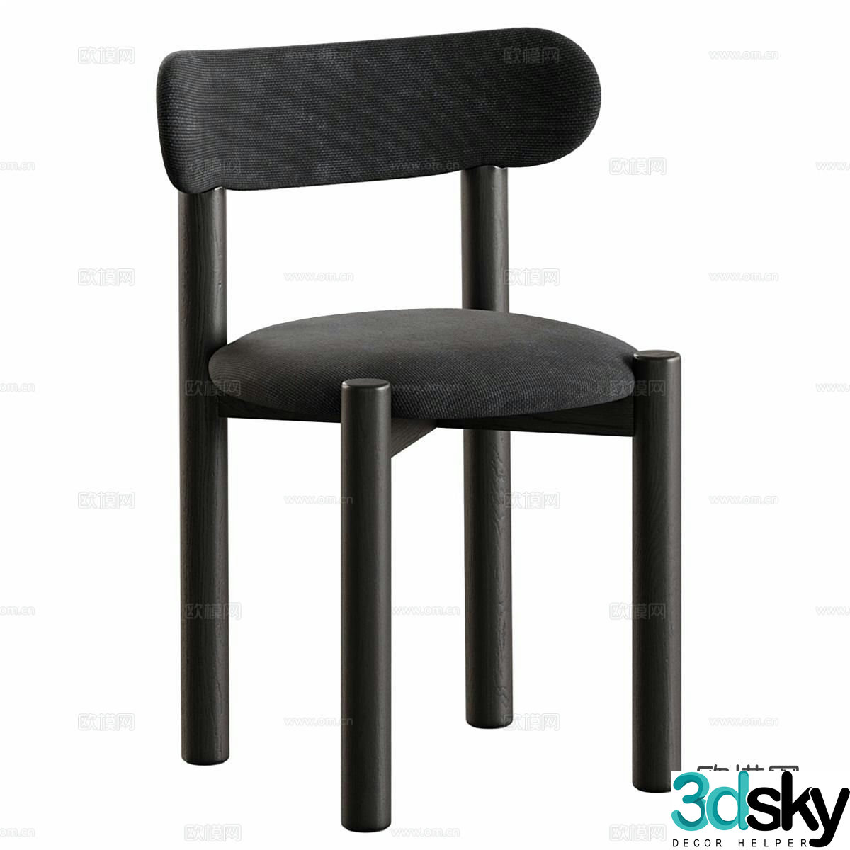 kavehome nordic chair dining chair 3d model
