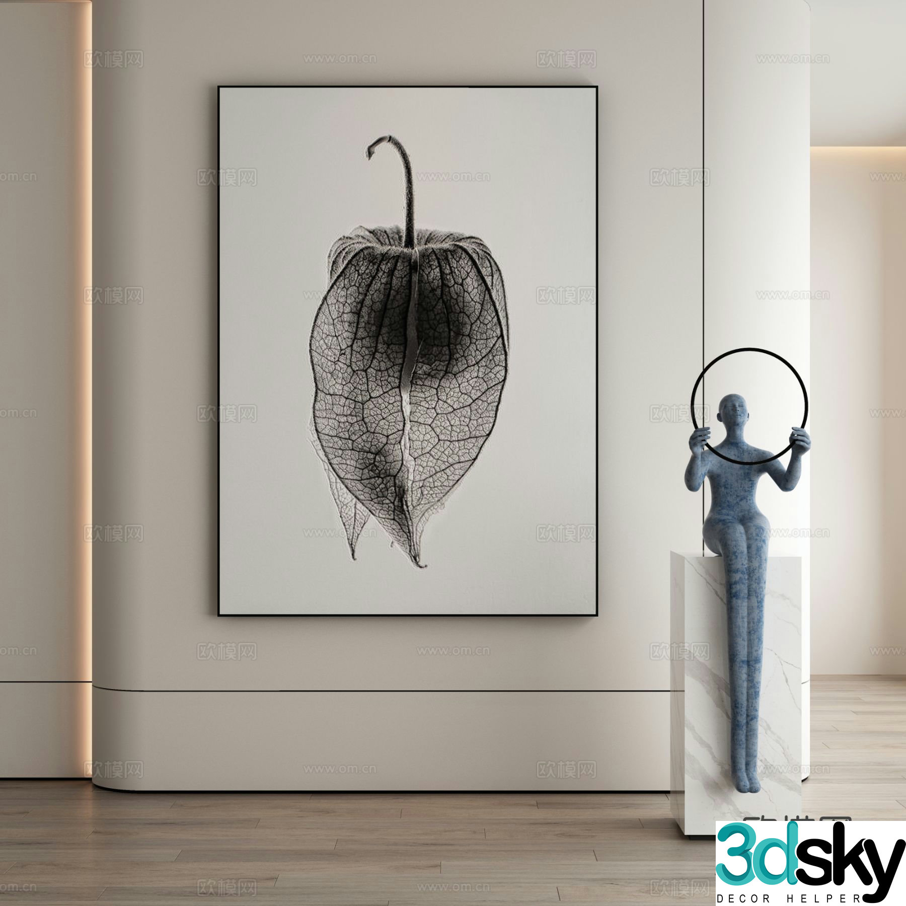 Decorative painting art painting hanging painting 3d model
