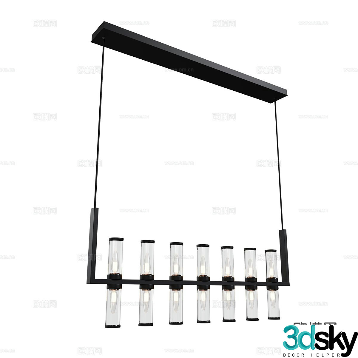 Creative chandelier lobby chandelier restaurant chandelier 3d model