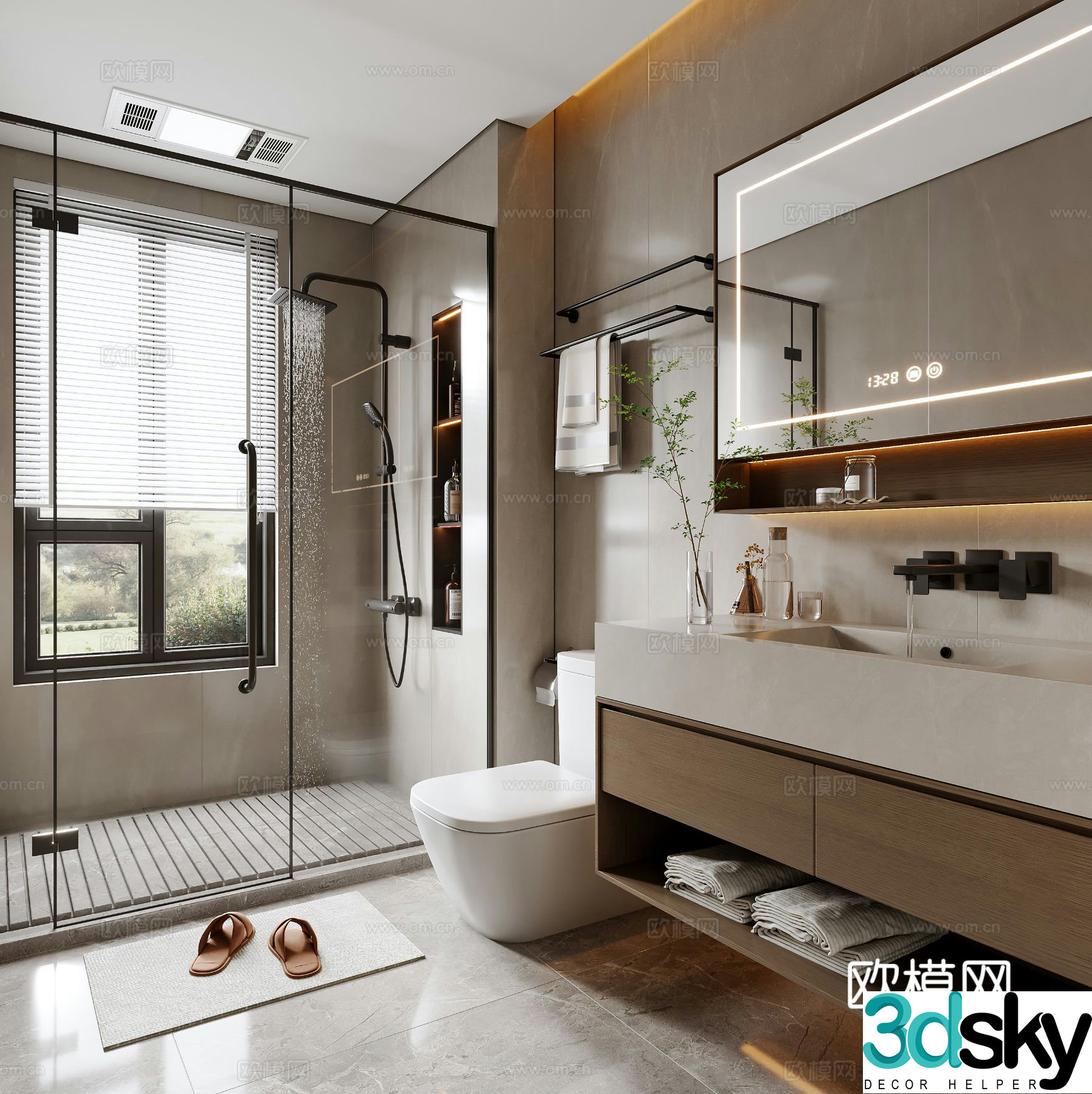 Italian bathroom bathroom 3d model