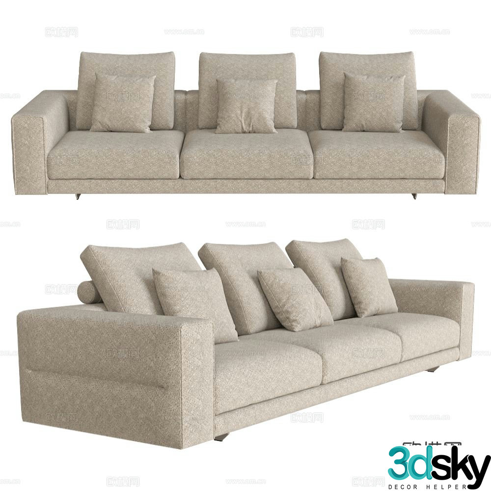 CasaDesÃºs three seater sofa 3d model
