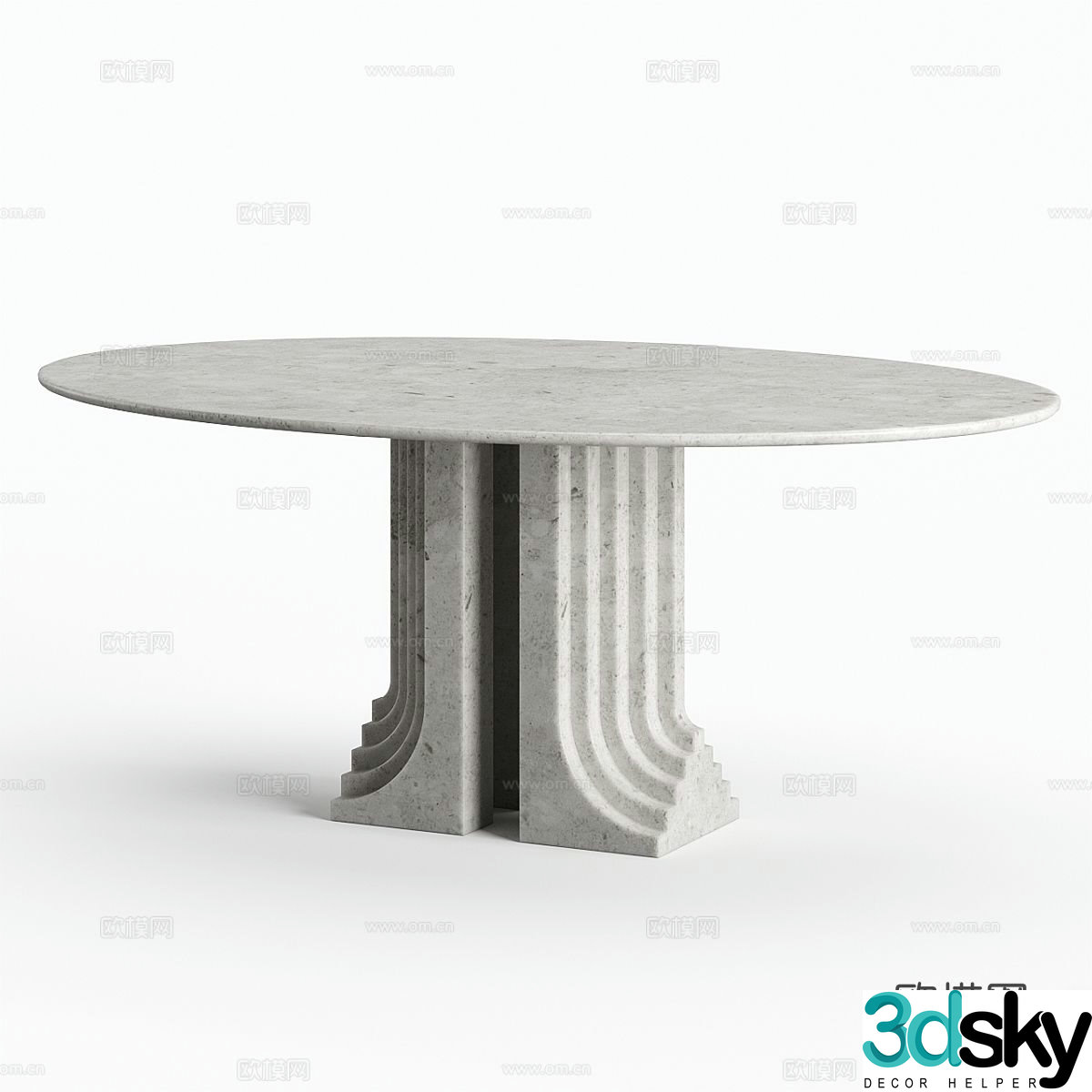 dining table round table 3d model