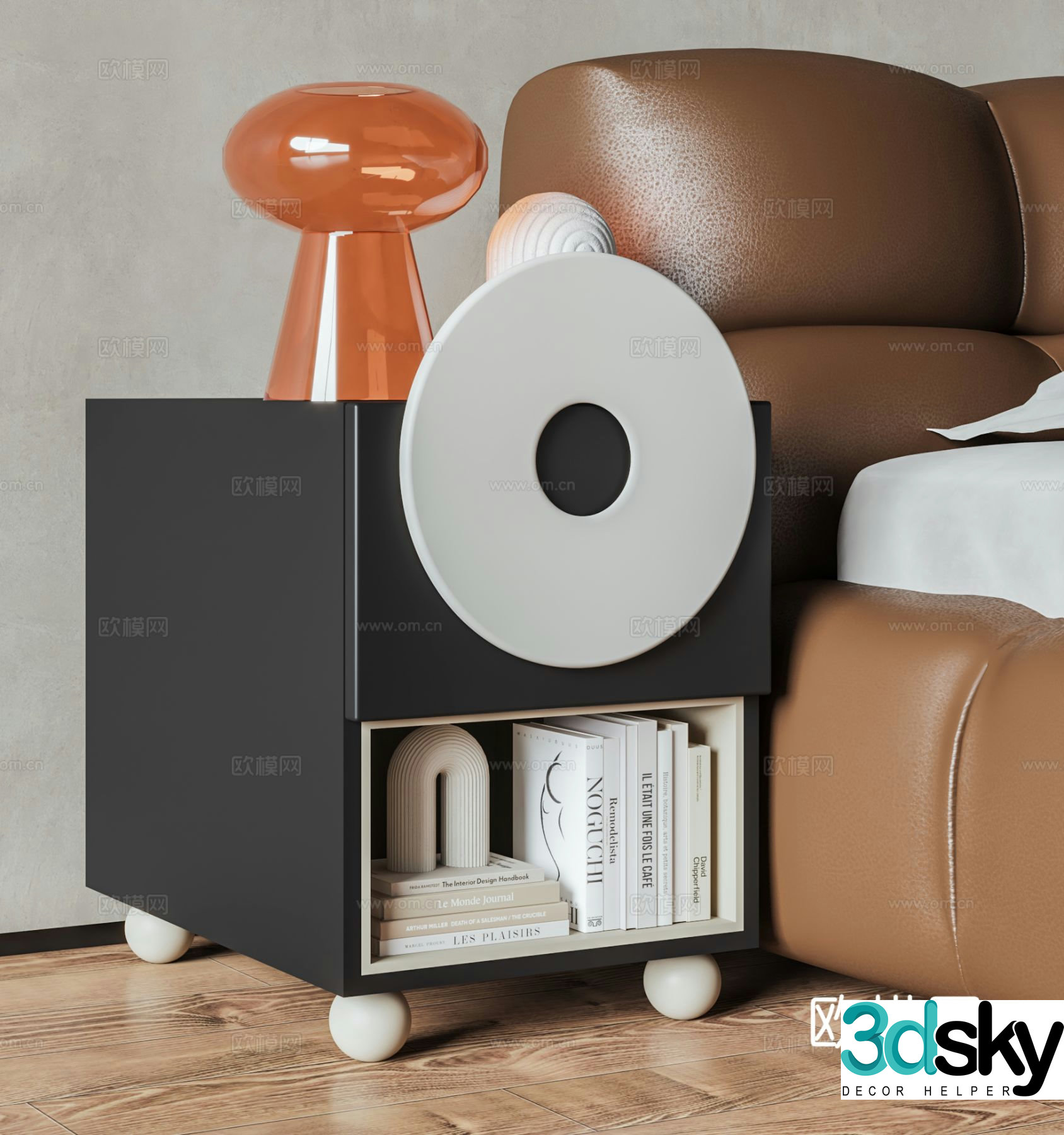 Modern bedside table 3d model