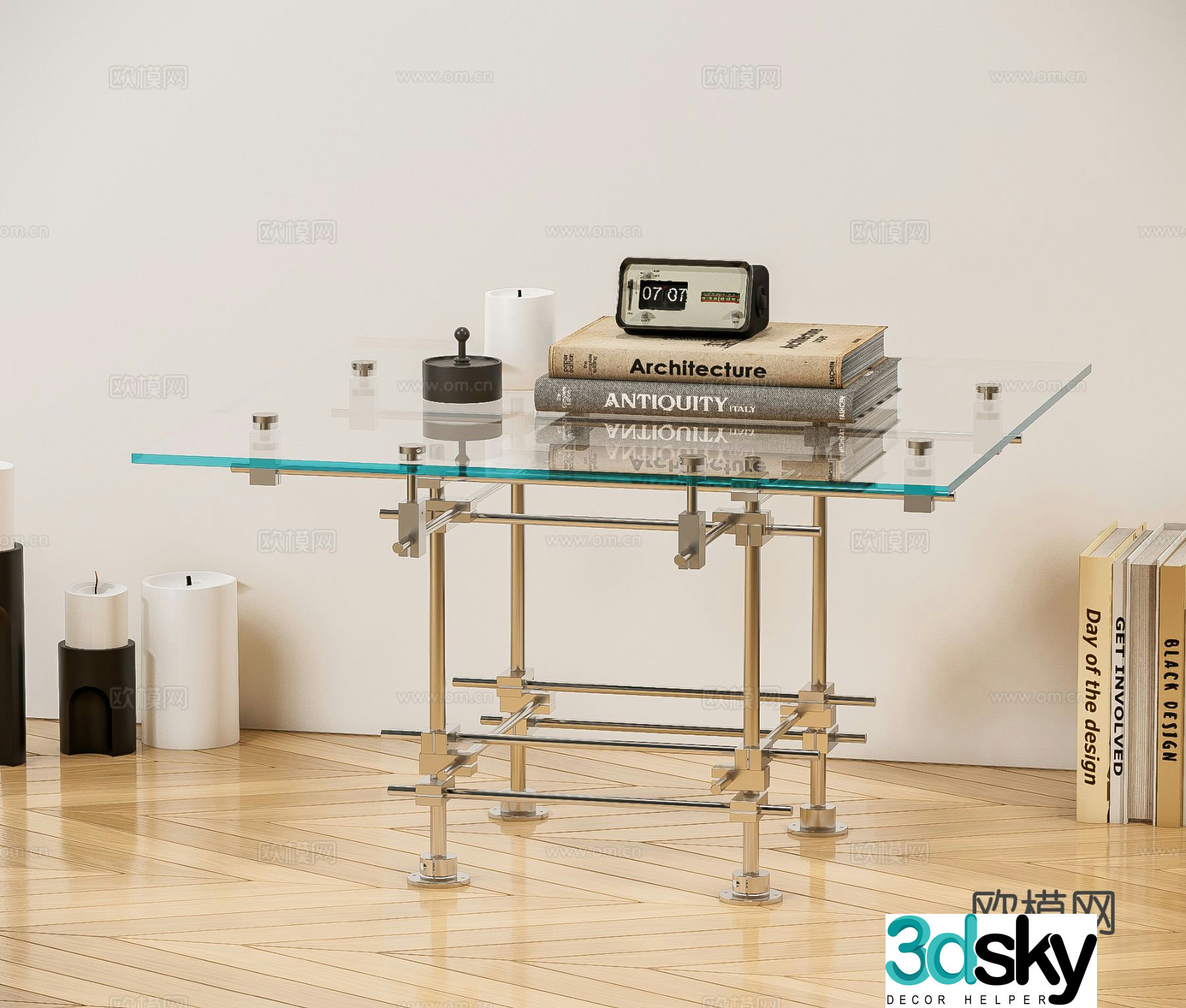 glass coffee table glass coffee table 3d model
