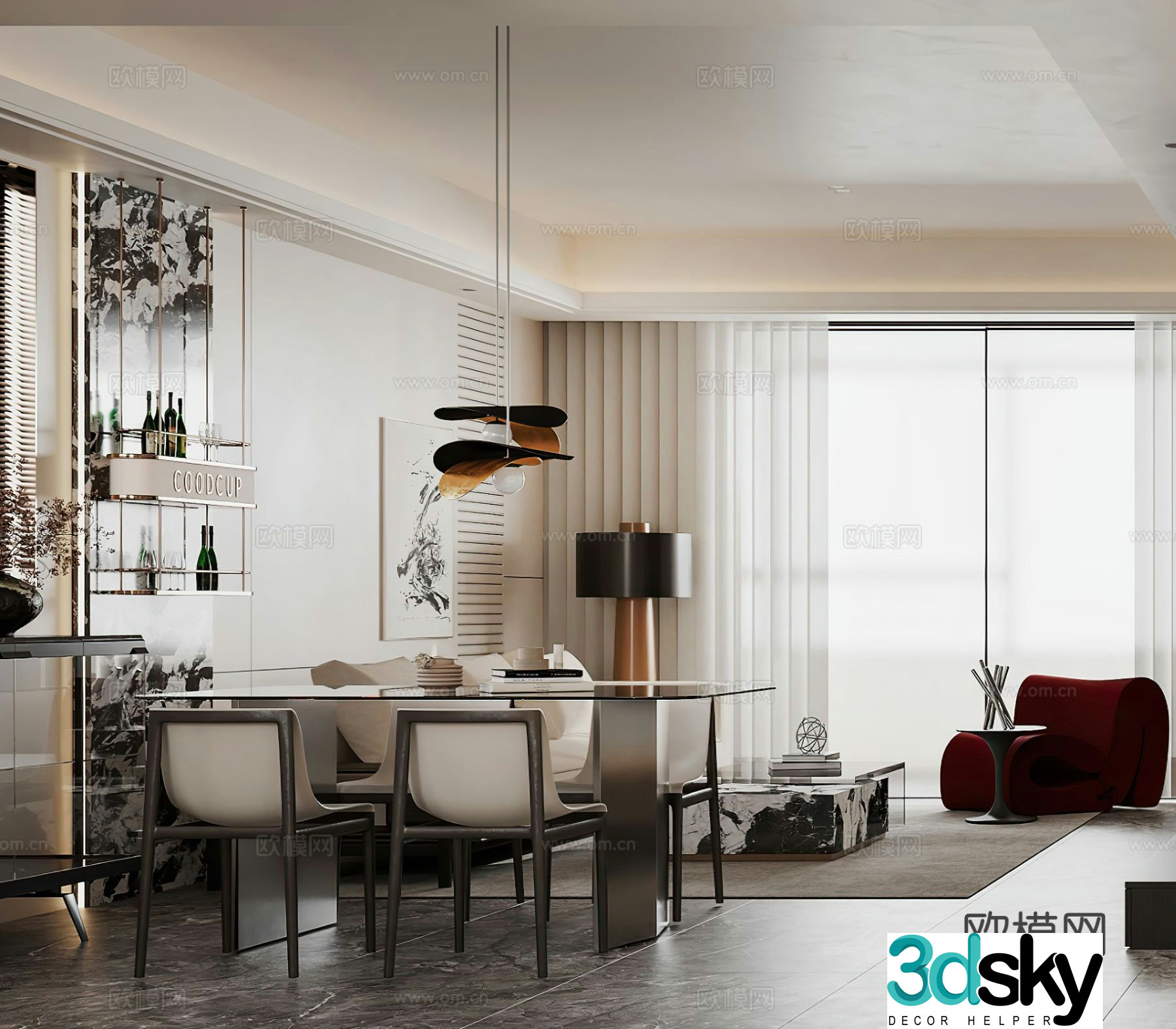 Italian restaurant 3d model