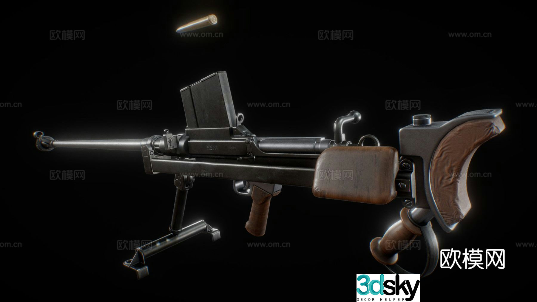 anti-tank rifle 3d model