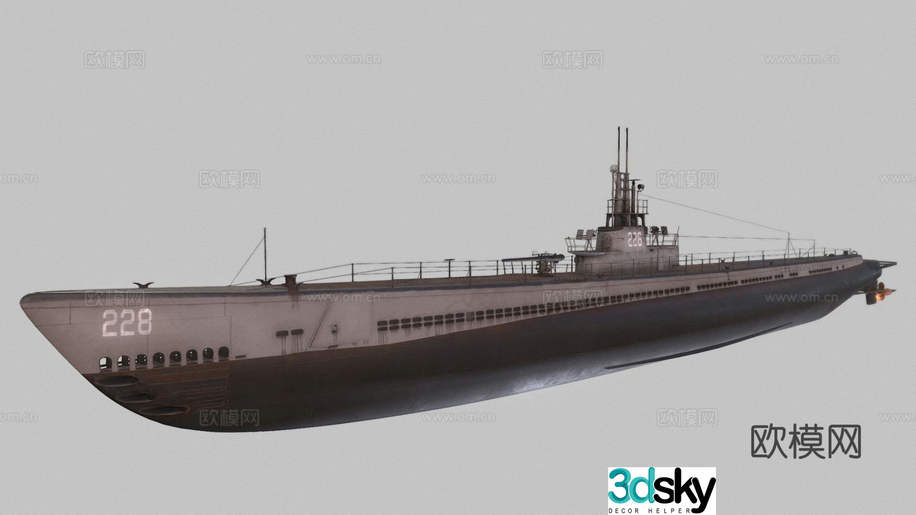 Large cruise ship 3d model