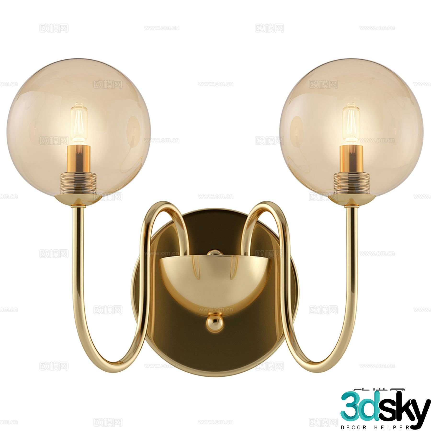 Light luxury wall lamp 3D model